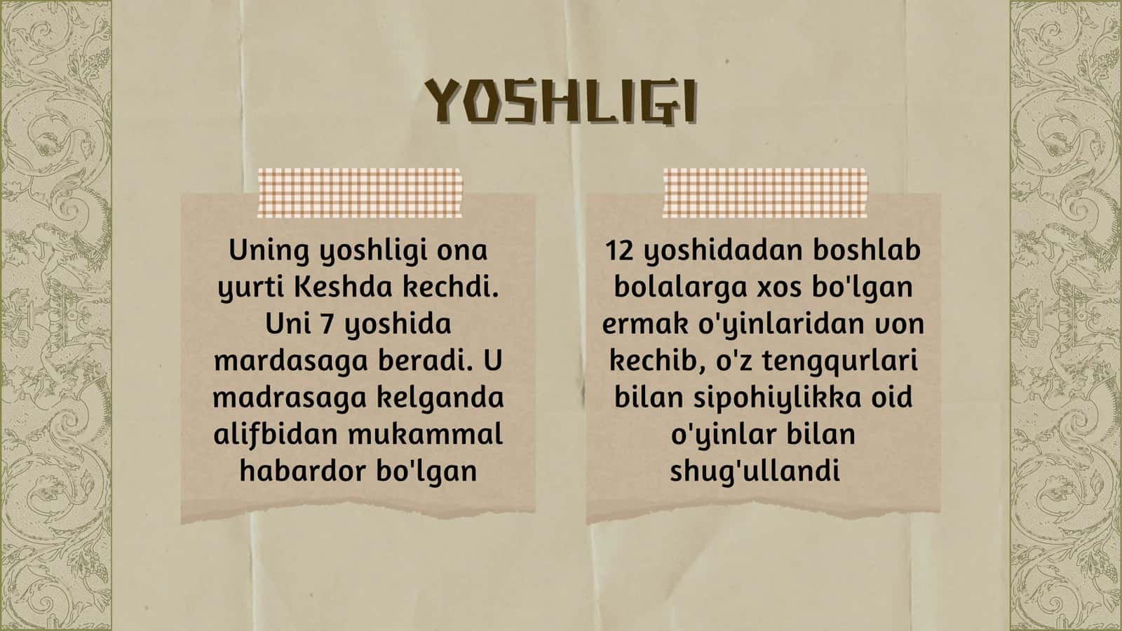 AMIR TEMUR HAYOTI VA YOSHLIGI 3