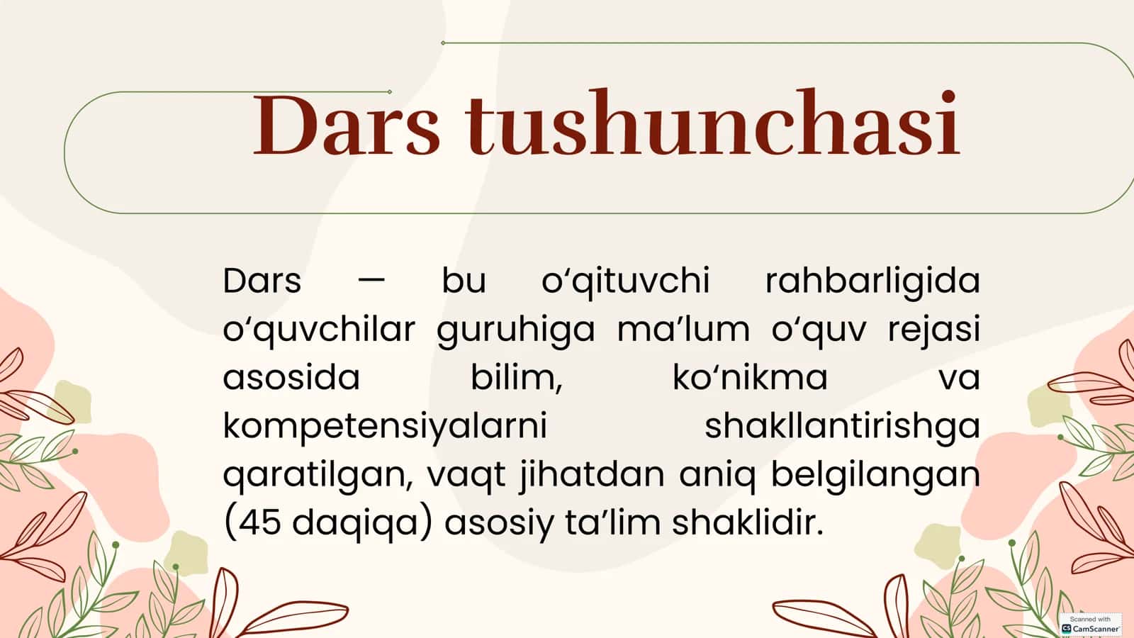 DARS – TA’LIMNING ASOSIY SHAKLI SIFATIDA 3