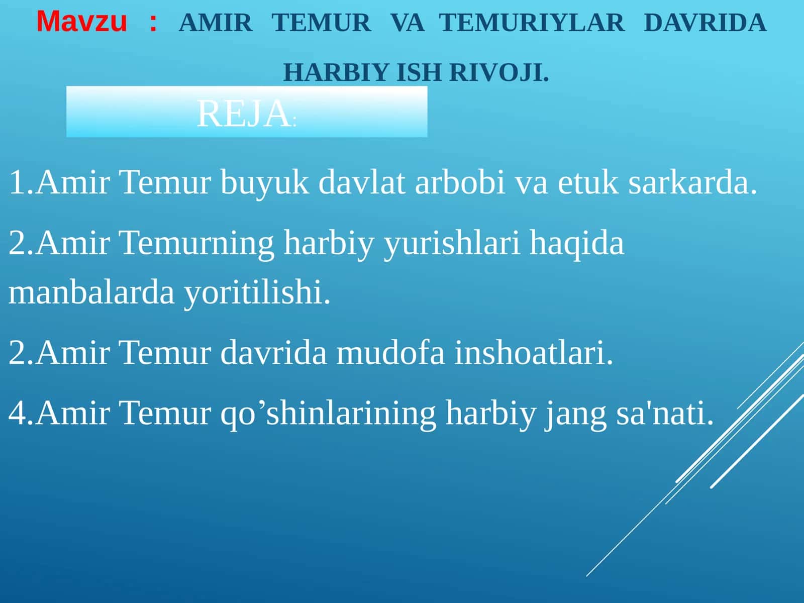 AMIR TEMUR VA TEMURIYLAR DAVRIDA HARBIY ISH RIVOJI 3