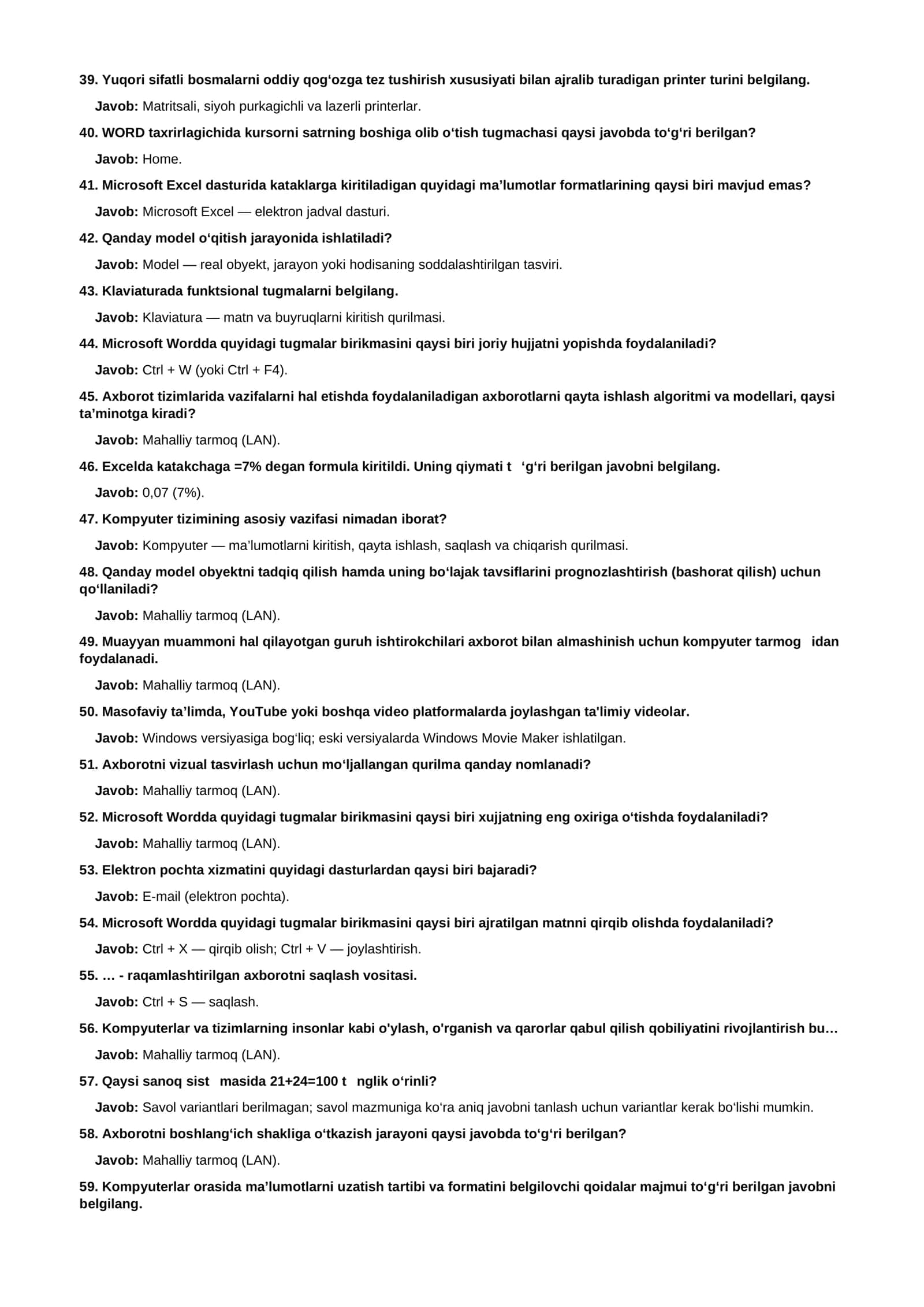 INFORMATIKA VA AXBOROT TEXNOLOGIYALARI 3