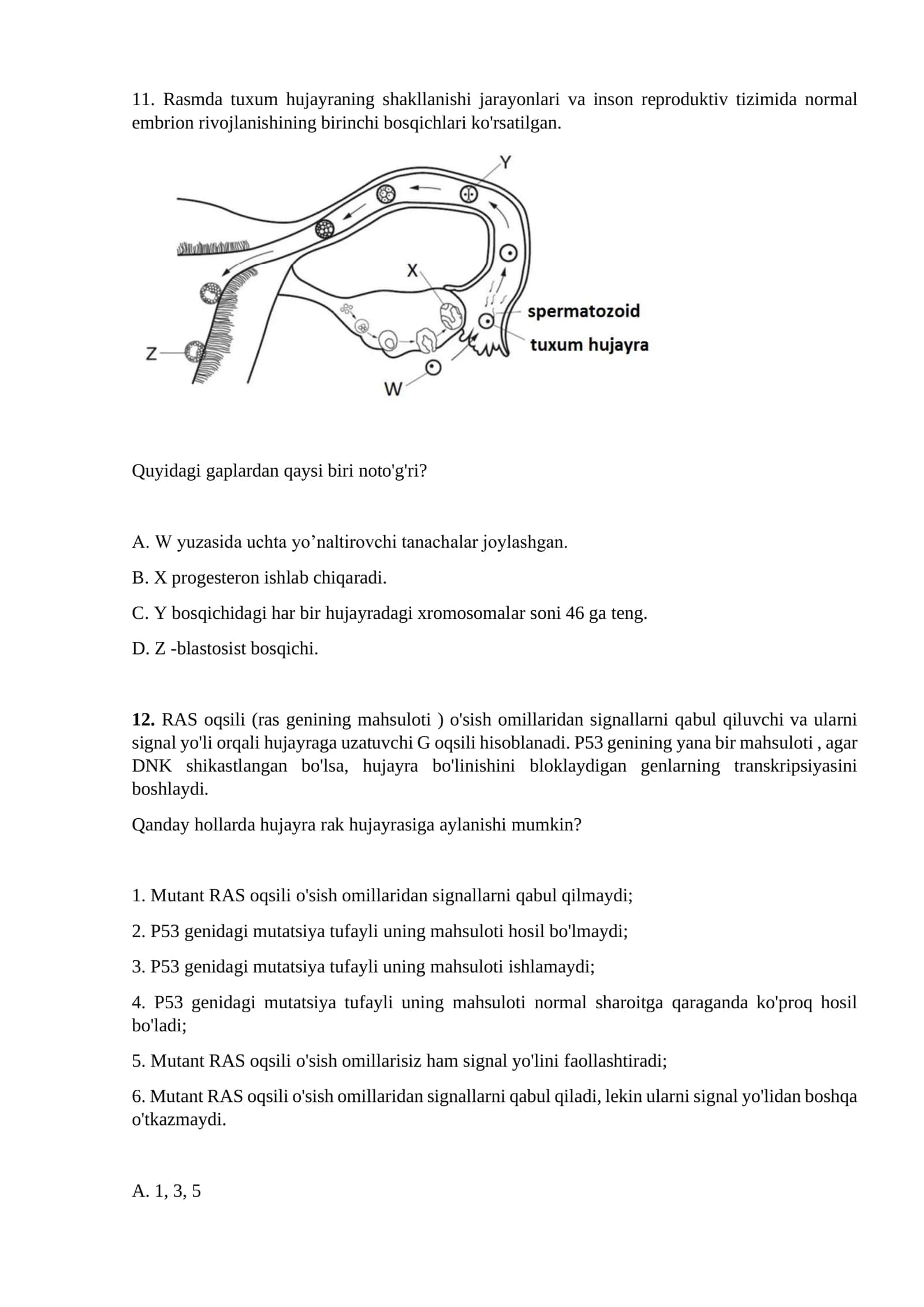 9-sinf Test biologiya 3