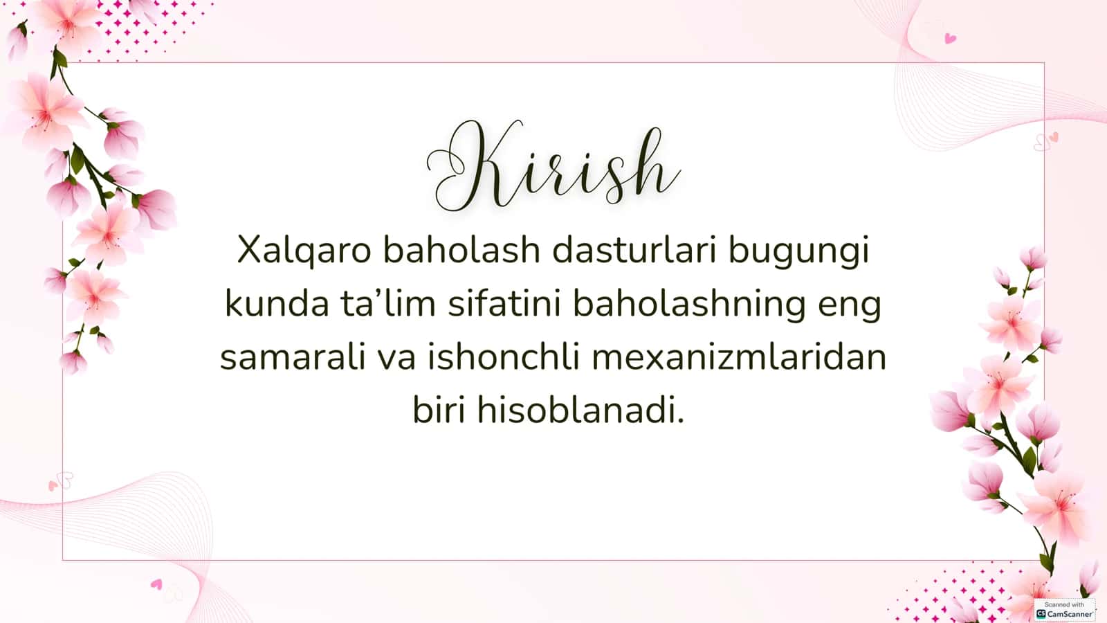 Xalqaro Baholash Dasturlari 3