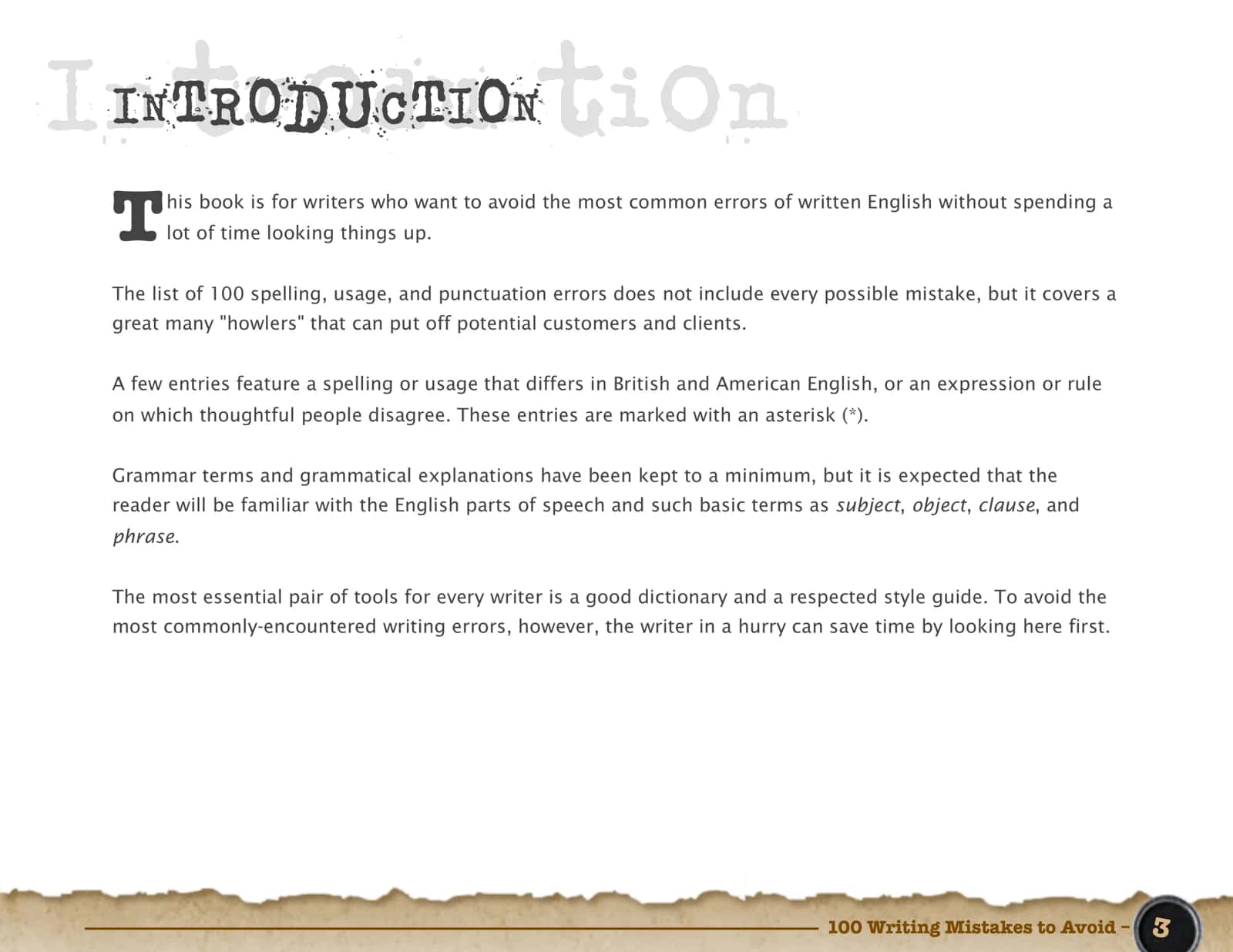 100 Writing Mistakes to Avoid 3