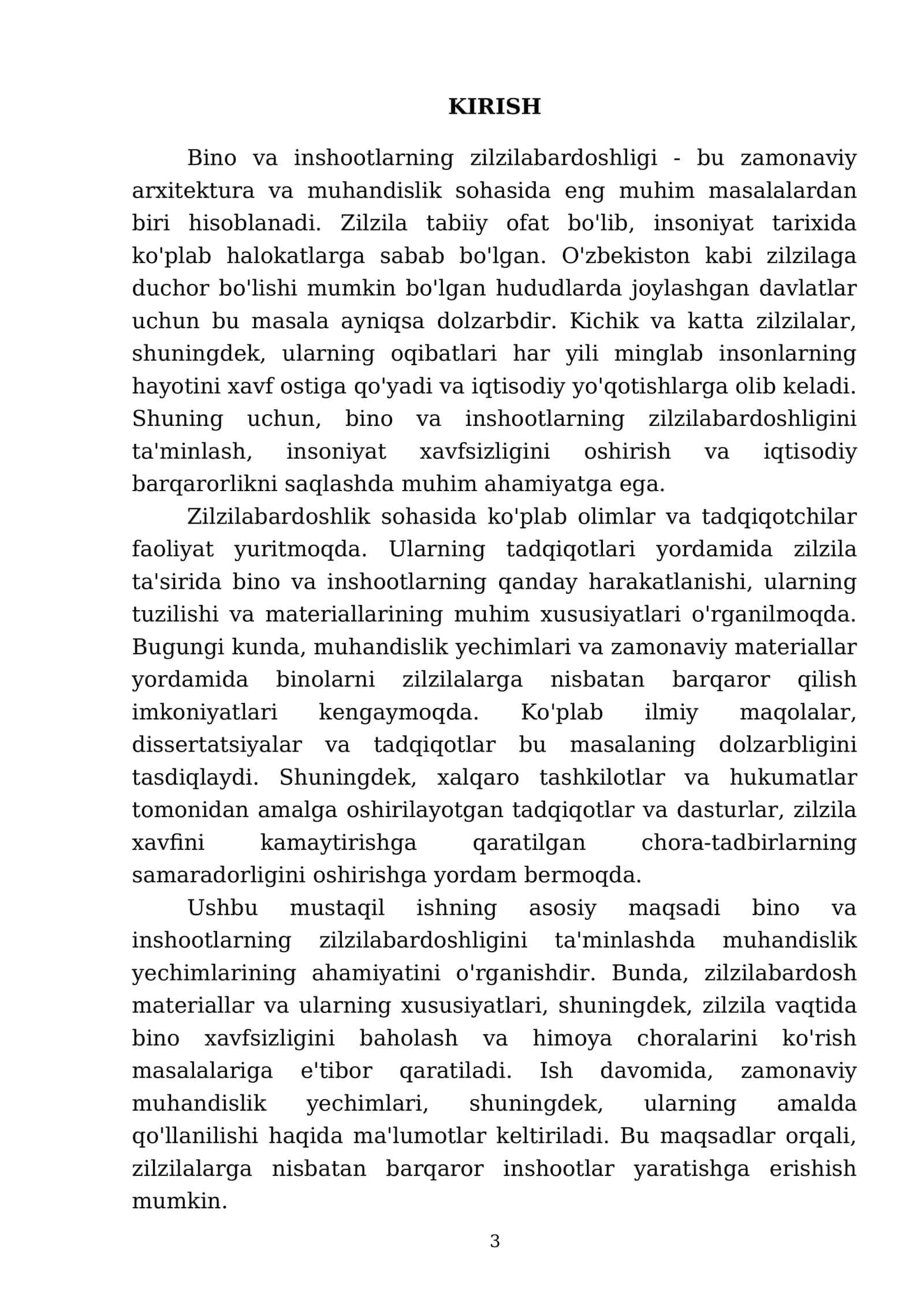 Bino va inshootlarning zilzilabardoshligi 3