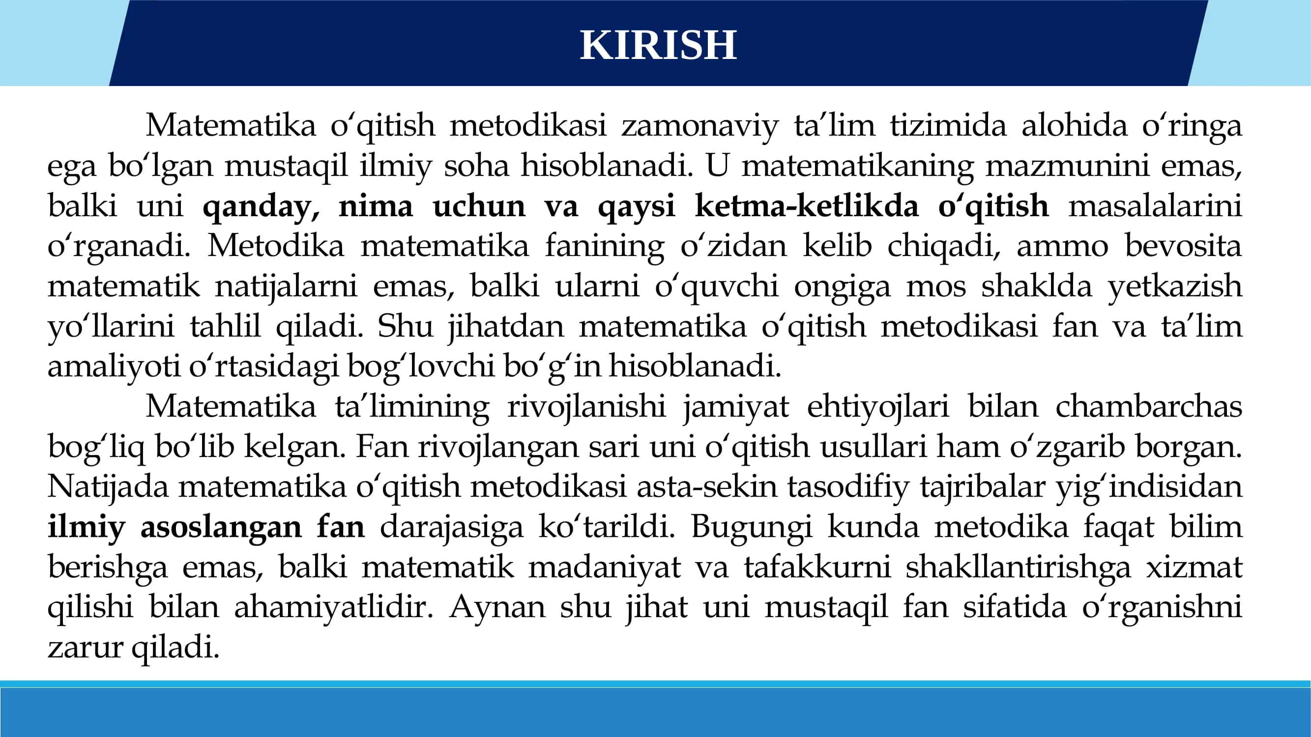 matematik oʻqitish metodikasi 3