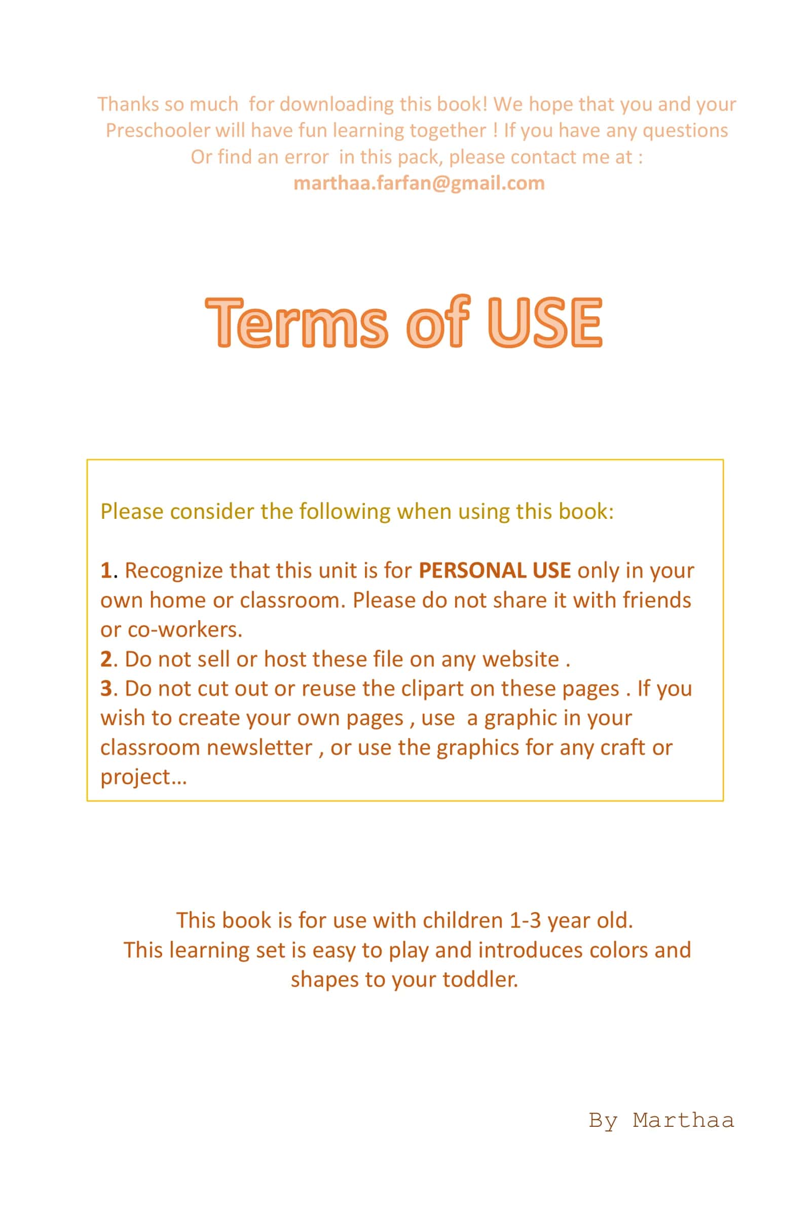 Preschool Shapes and Colors Activity Book 3