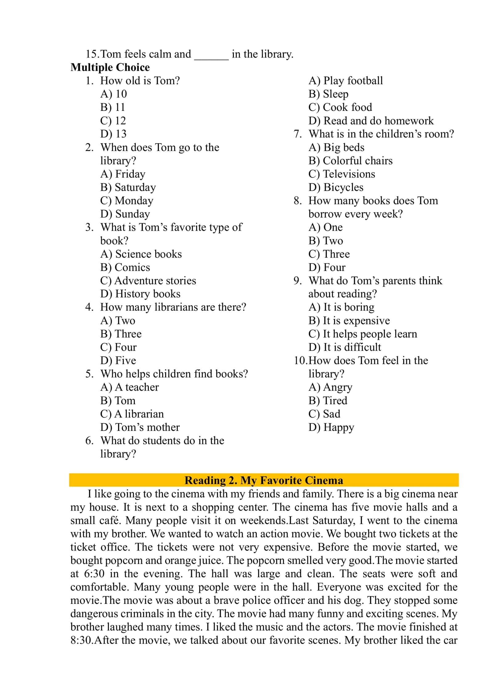 Reach English Beginner A1 Reading Book 3