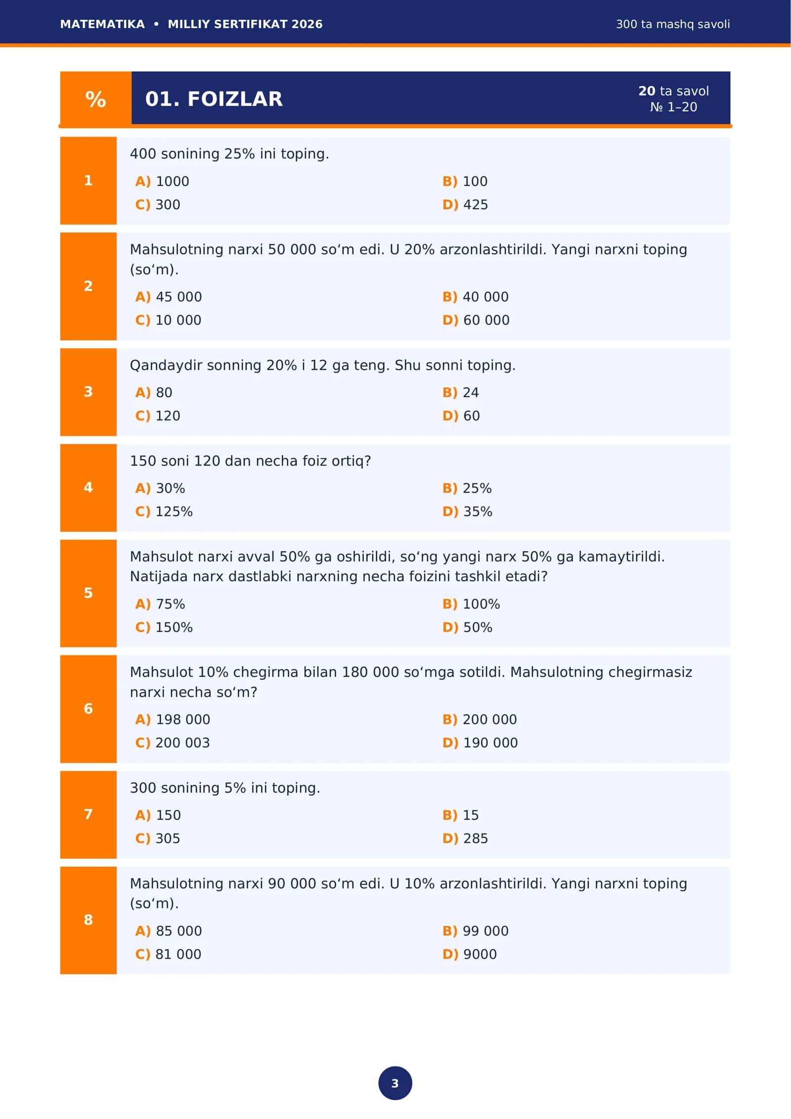 MATEMATIKA MILLIY SERTIFIKAT 2026 3