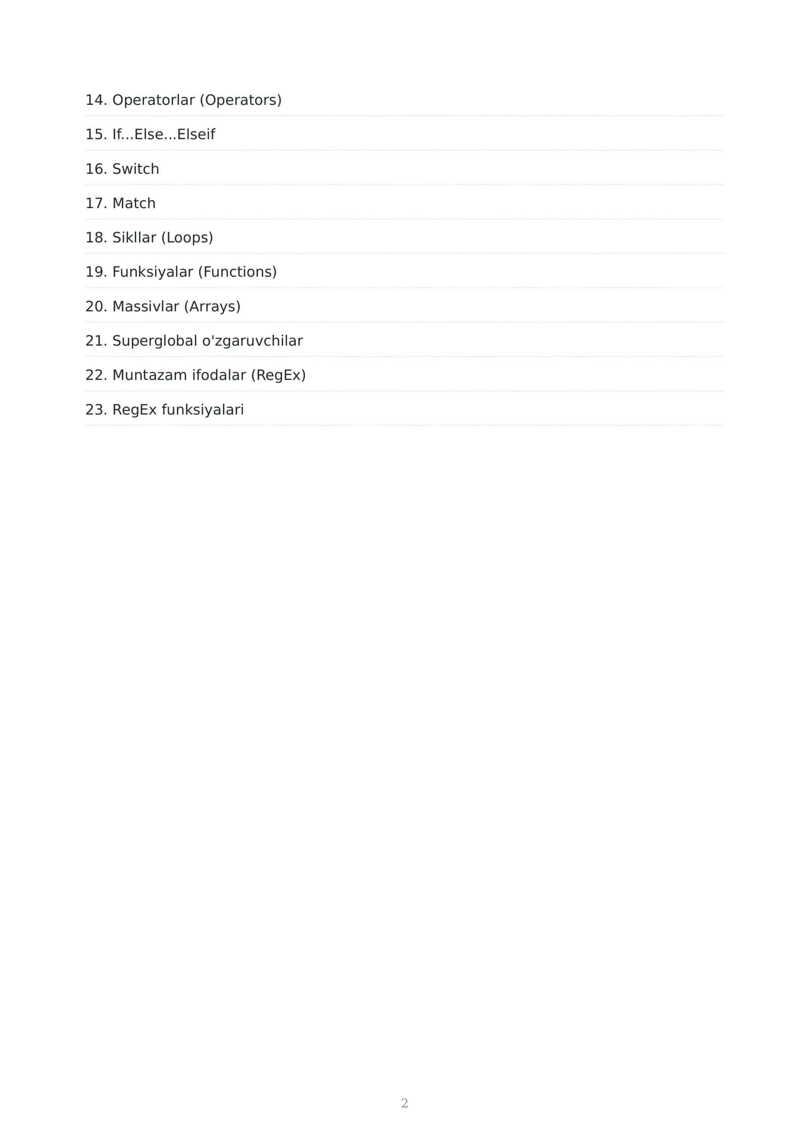 PHP dasturlash tili 3