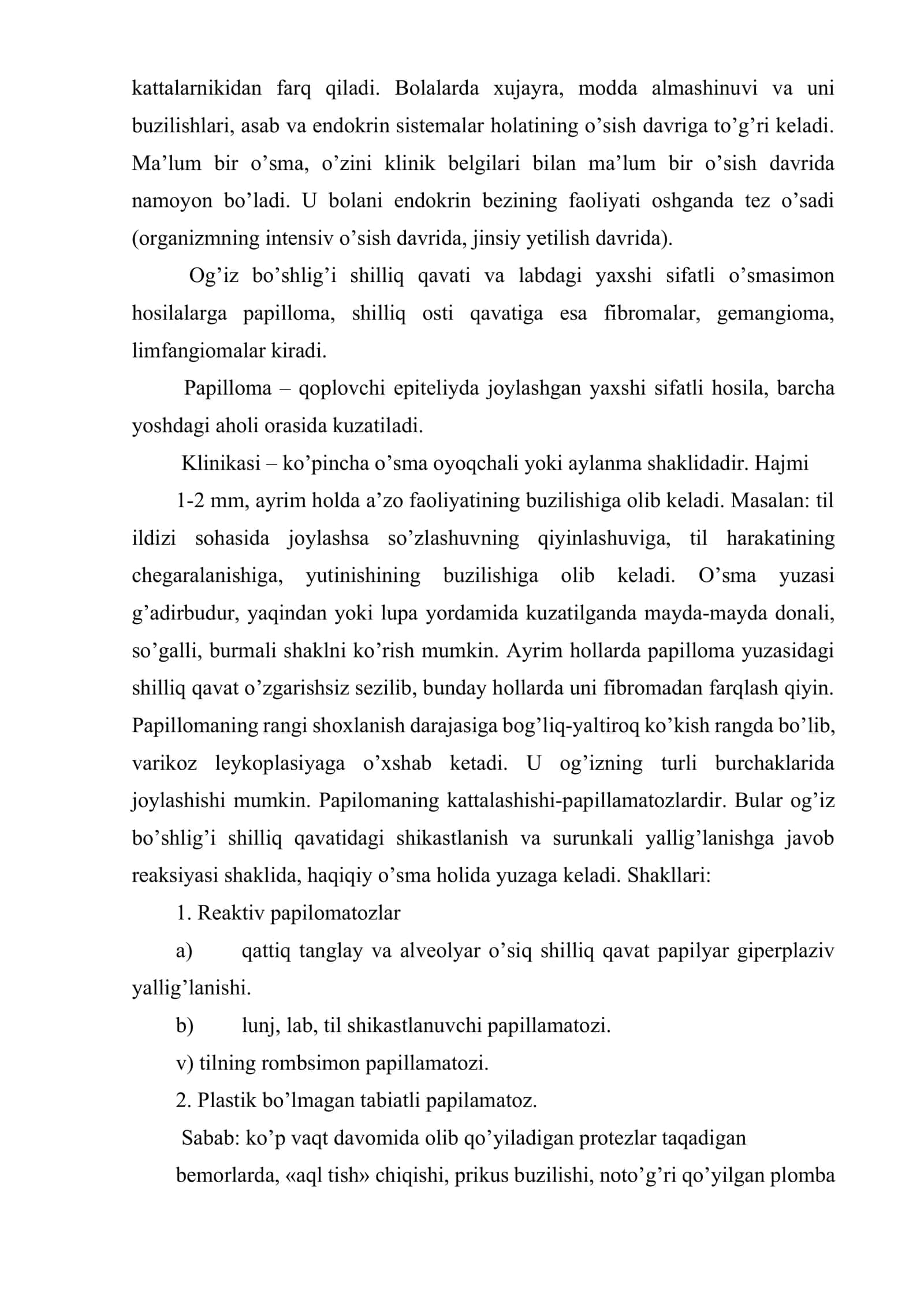 Yuz-jag’ sohasidagi o’smalar va o’smasimon hosilalar 3