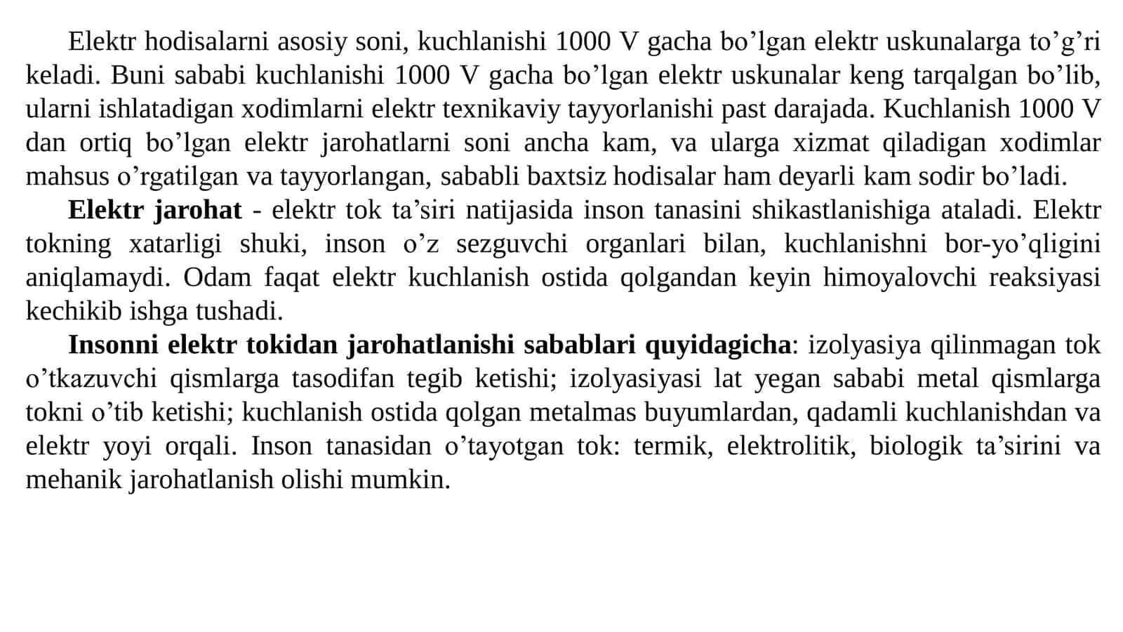 Mehnat va texnika xavfsizligi 3
