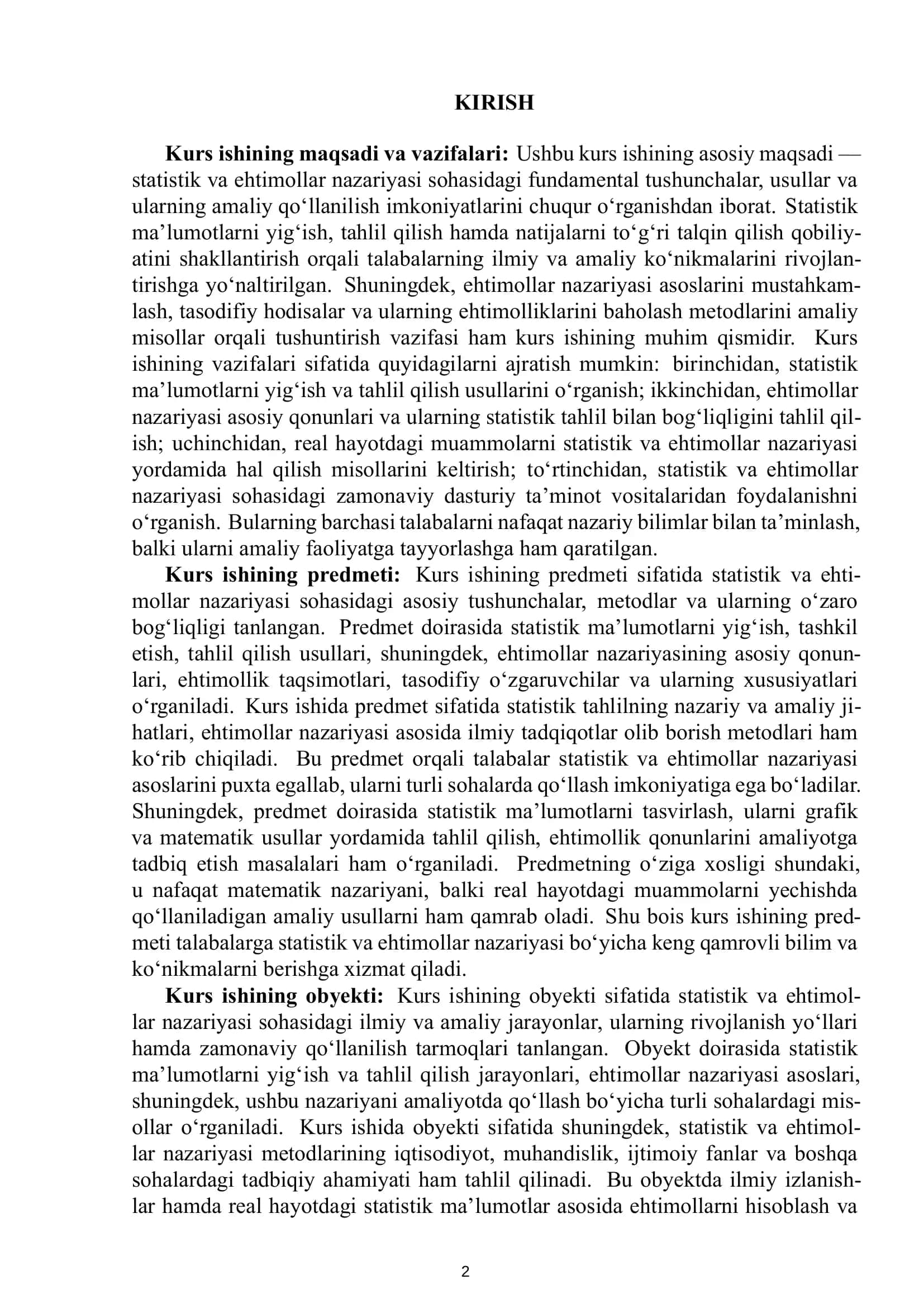 Statistika va ehtimollar nazariyasi 3