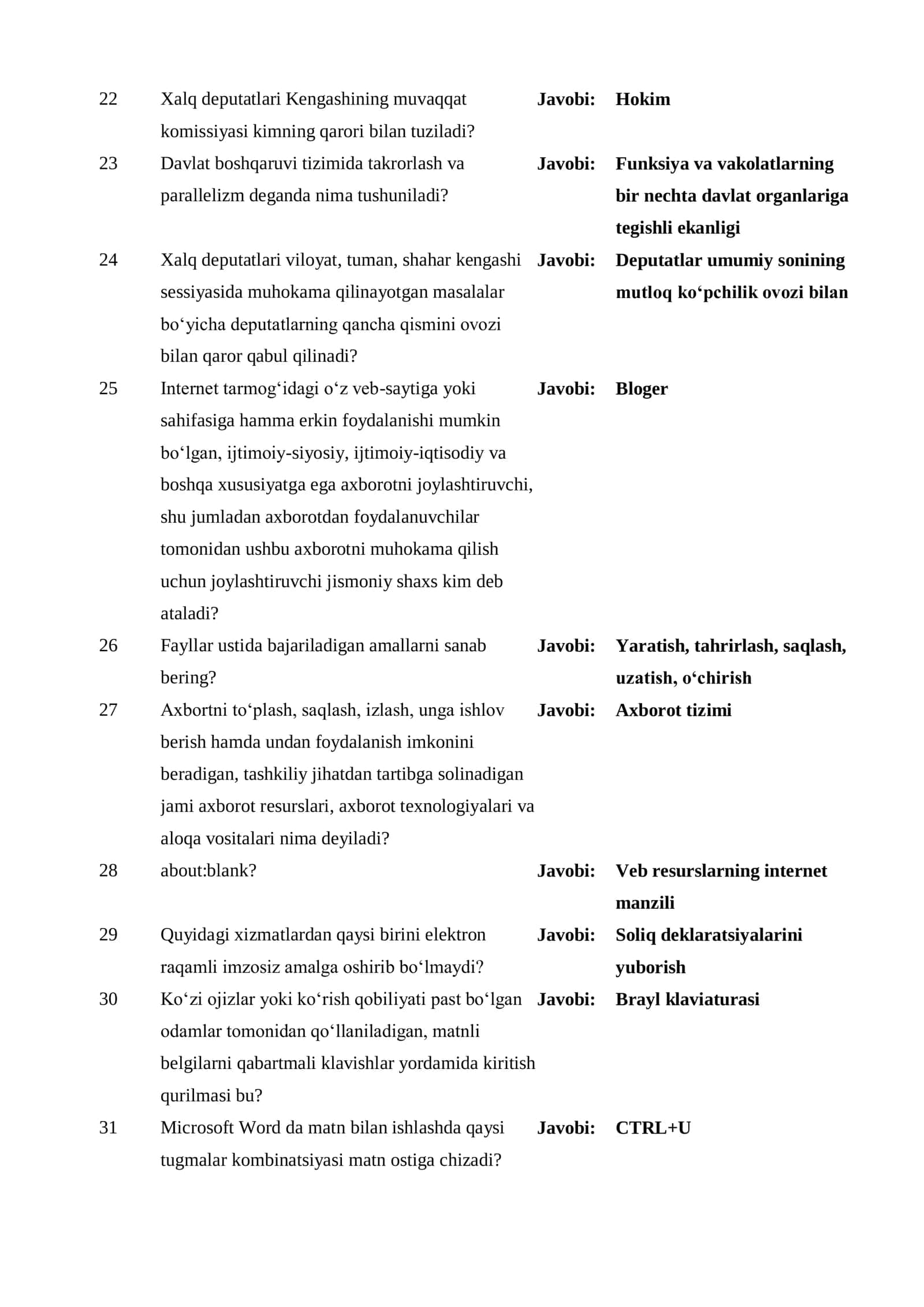 ARGOS Test Javoblari 1331 ta test yangi 3