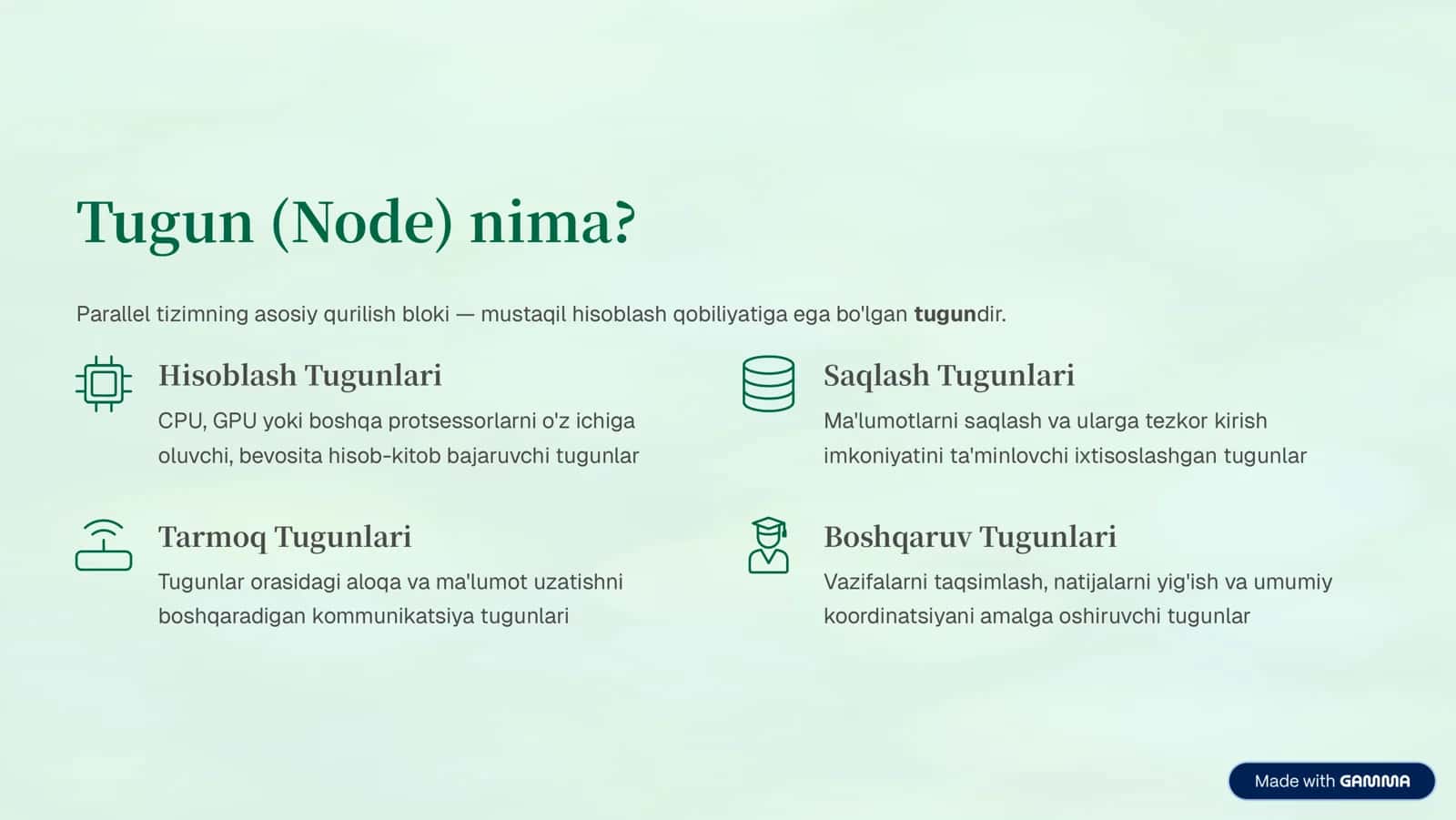 Parallel Tizimlar Arxitekturasi 3