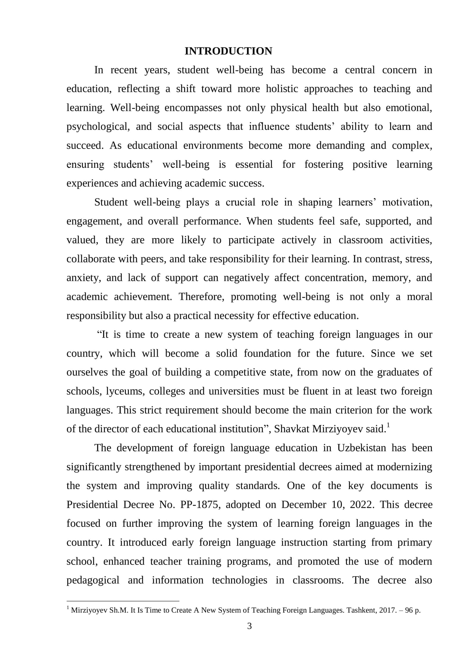 Foreign Languages Faculty Course Paper 3