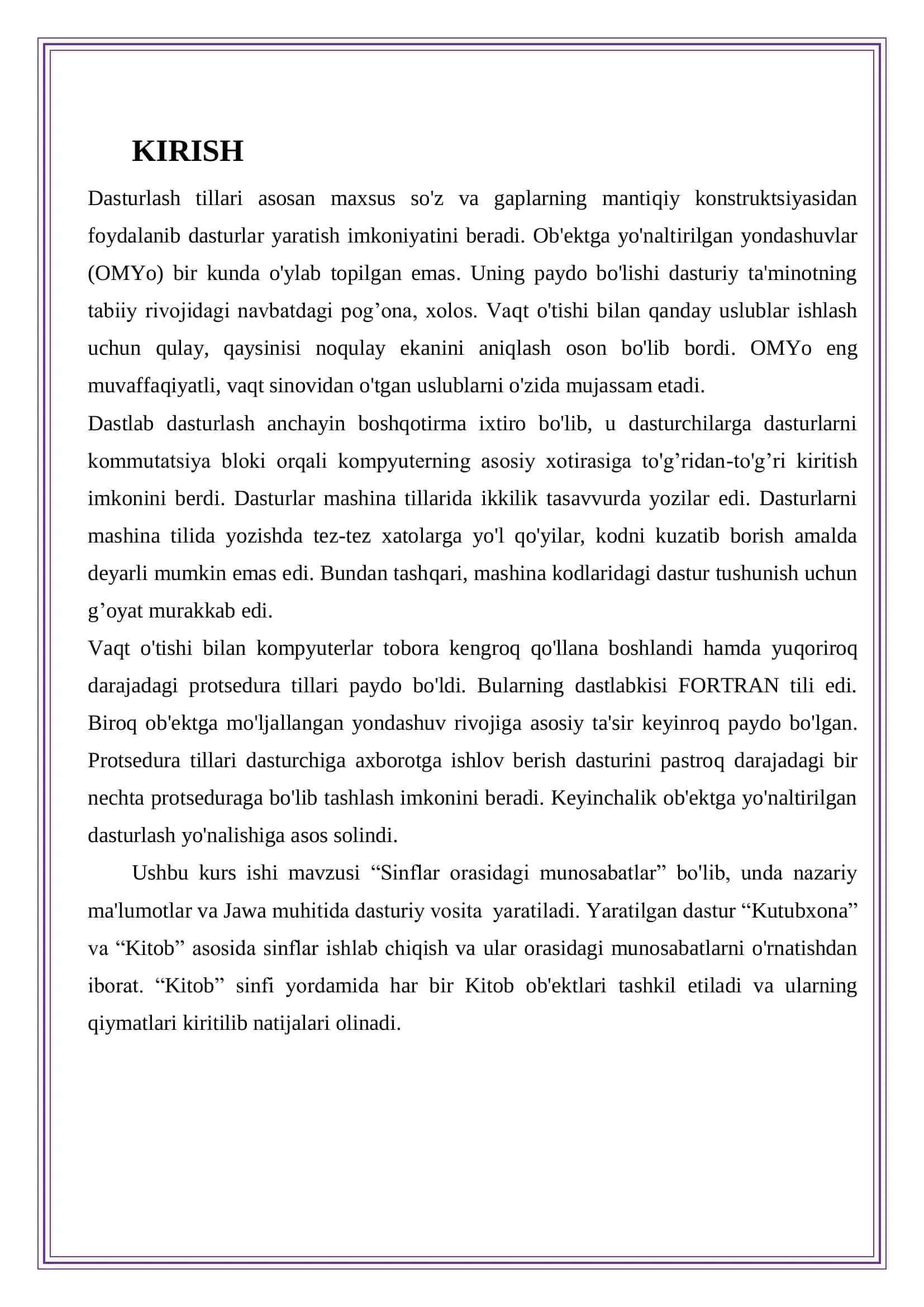 Sinflar va ob’ektlar 3