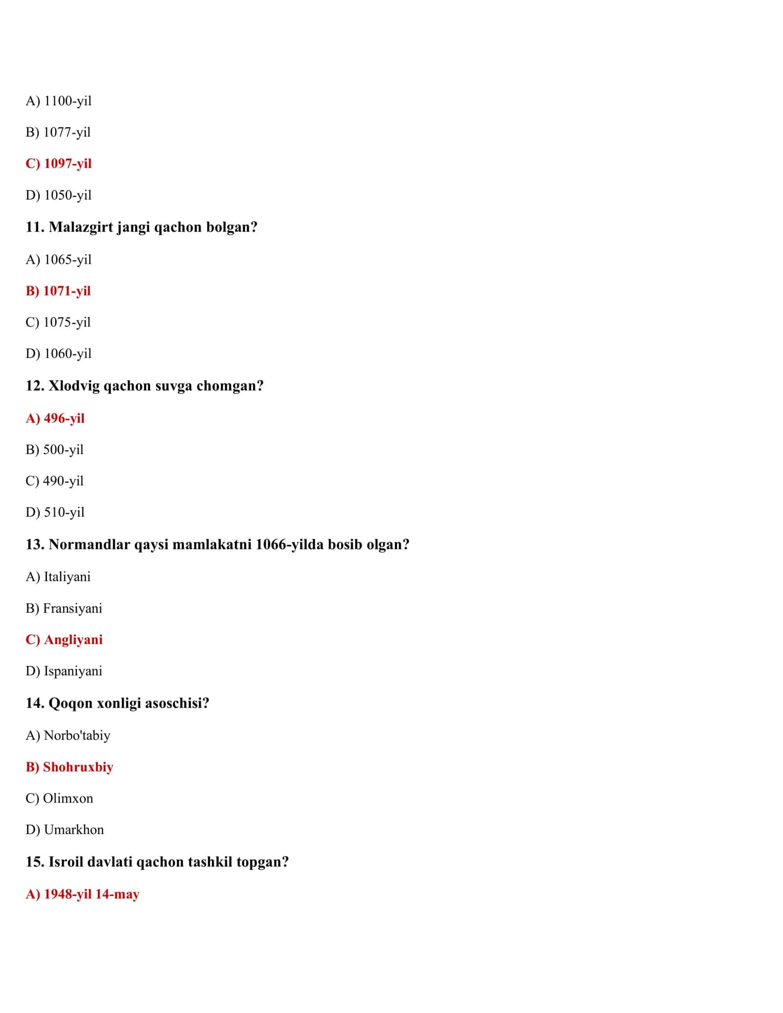 TARIX FANIDAN TESTLAR (500 ta) 3