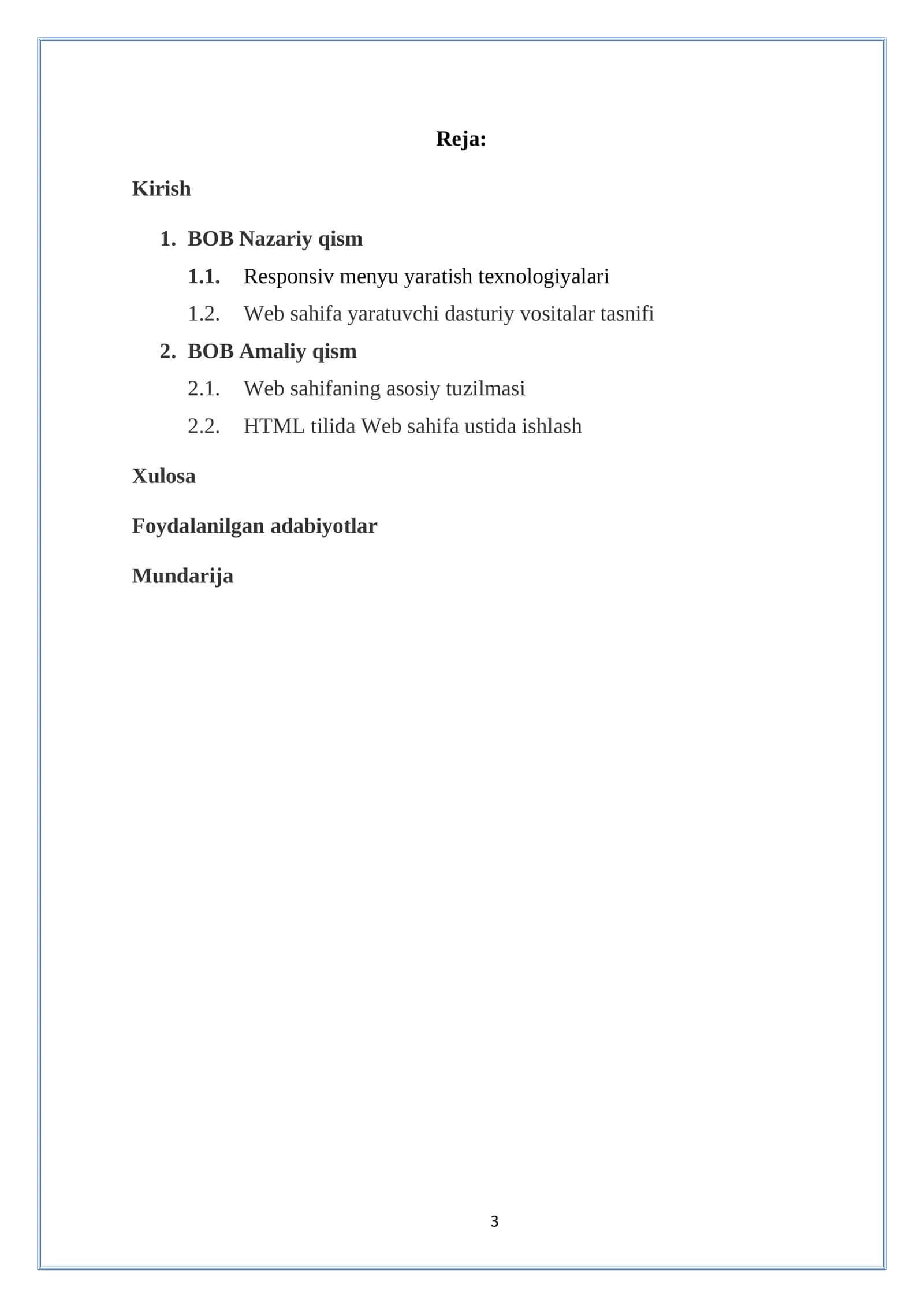 Web sahifalarda responsial menyu 3