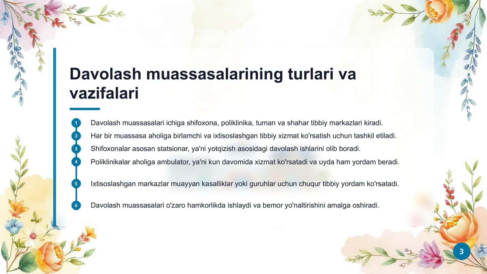 DAVOLASH MUASSASINING FAOLIYATI 3
