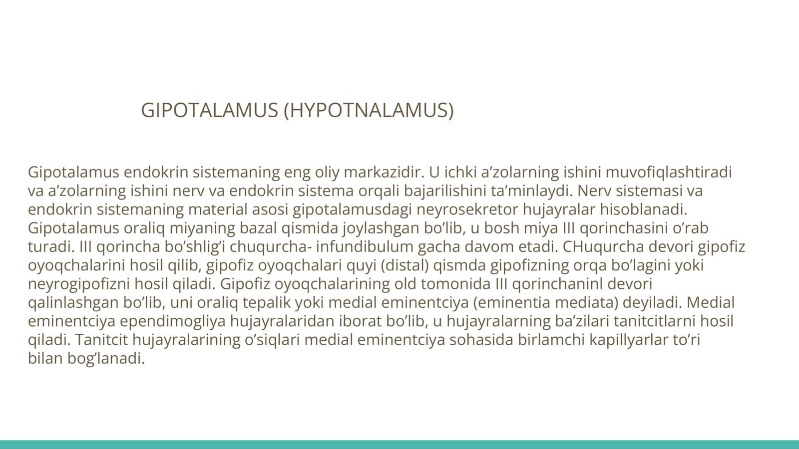 MARKAZIY ENDOKRIN SISTEMASI 3