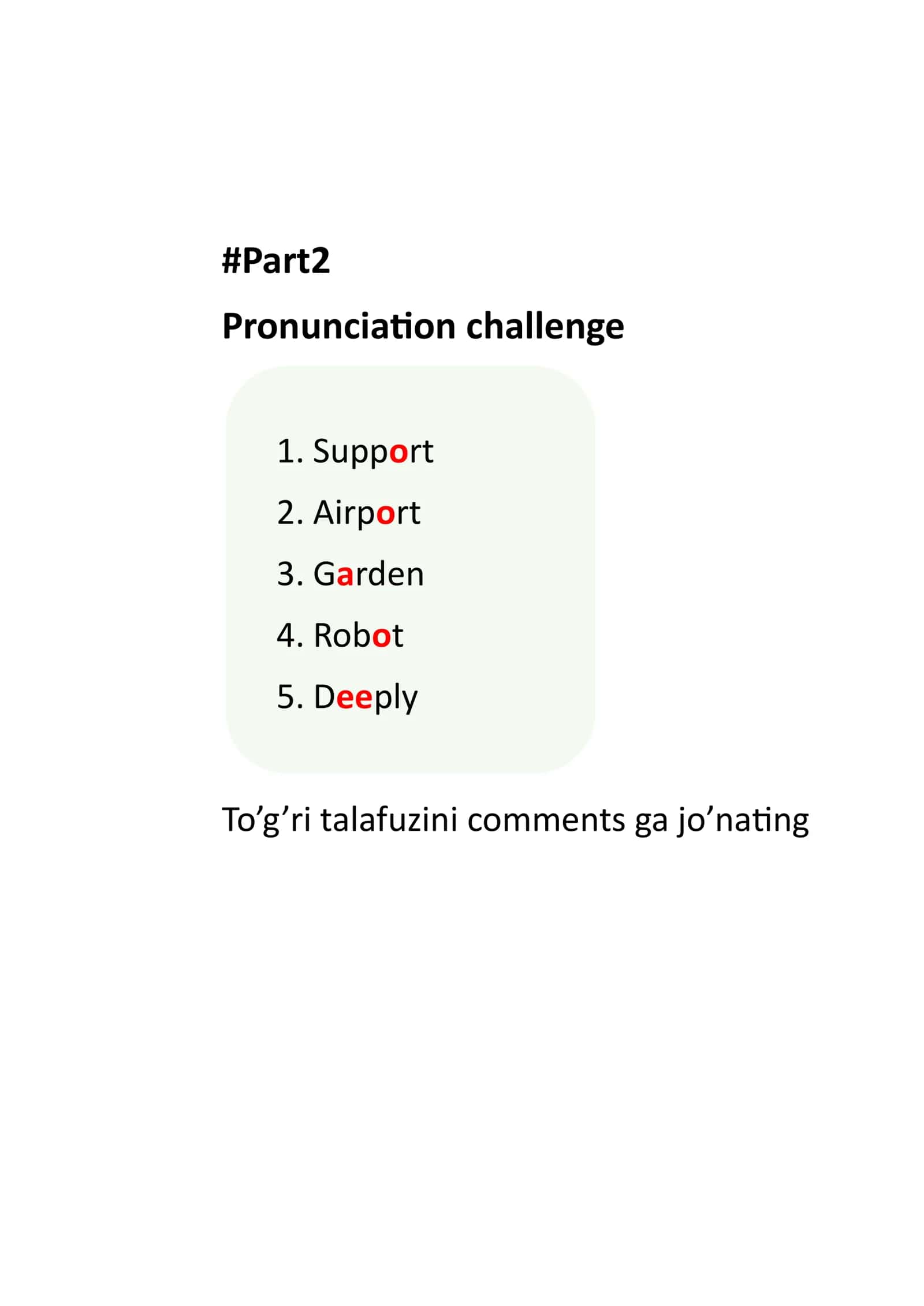 Bonus Lesson - Pronunciation 3