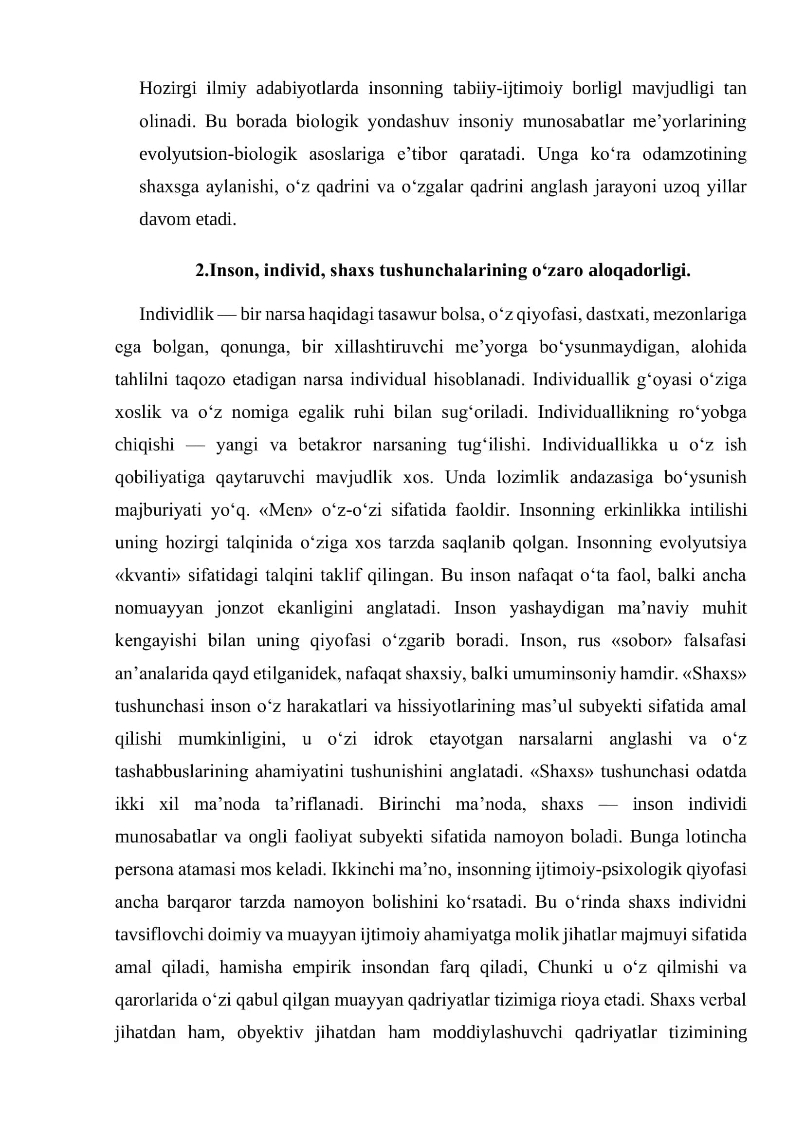 Inson falsafasi (Falsafiy antropologiya) 3