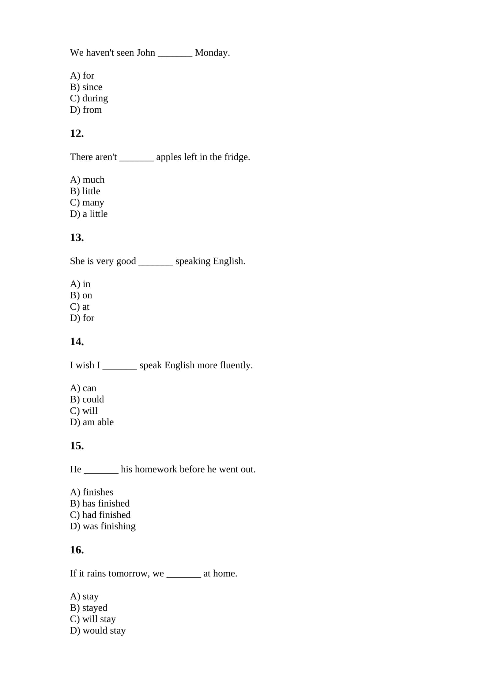 “English Grammar & Vocabulary Test — 50 ta Intermediate darajadagi test” 3