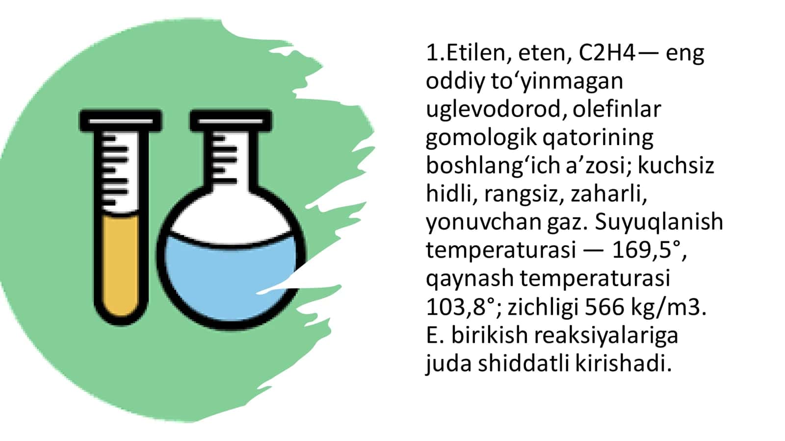 Etelen uglevodorodlari (alkenlar, olefinlar) 3