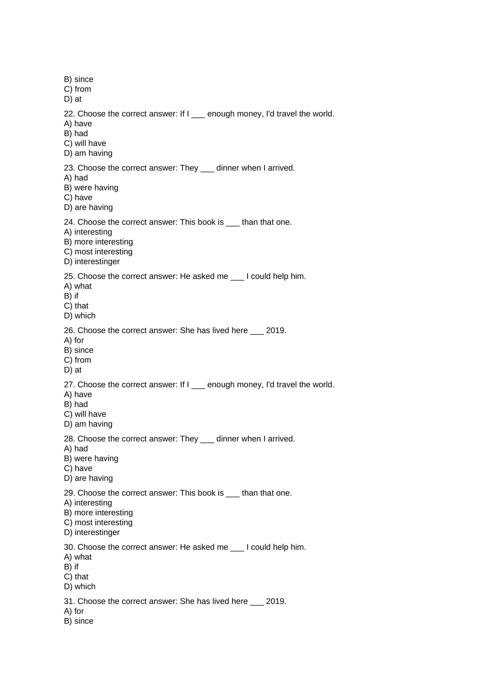 A2 va B1 Pre-Intermediate - 100 Testlar 3
