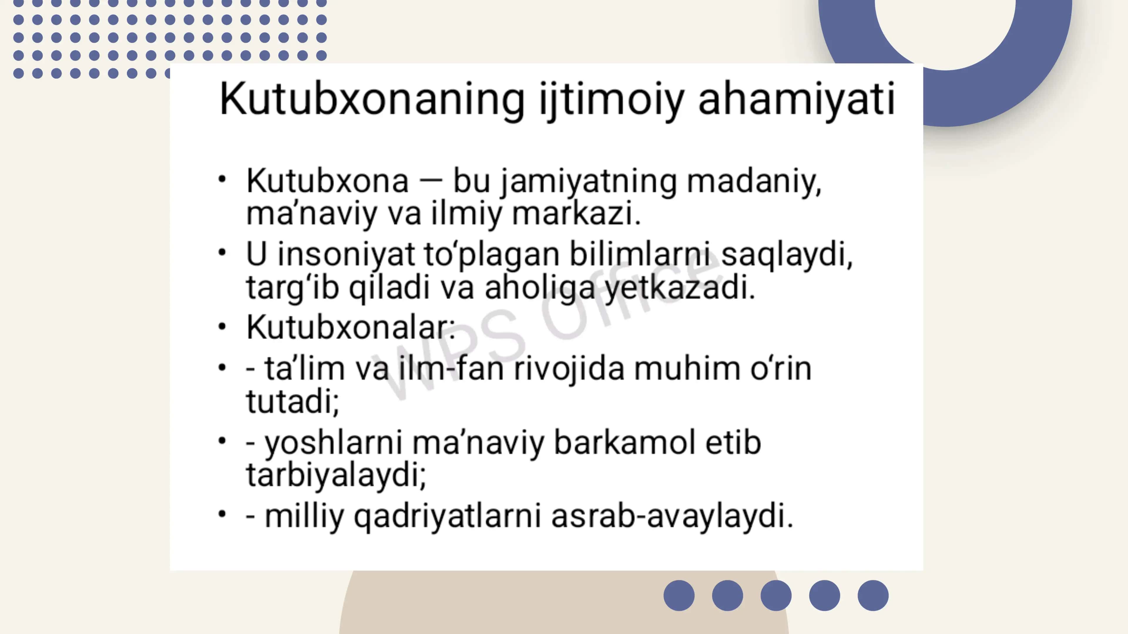 KUTUBXONA FAOLIYATI 3