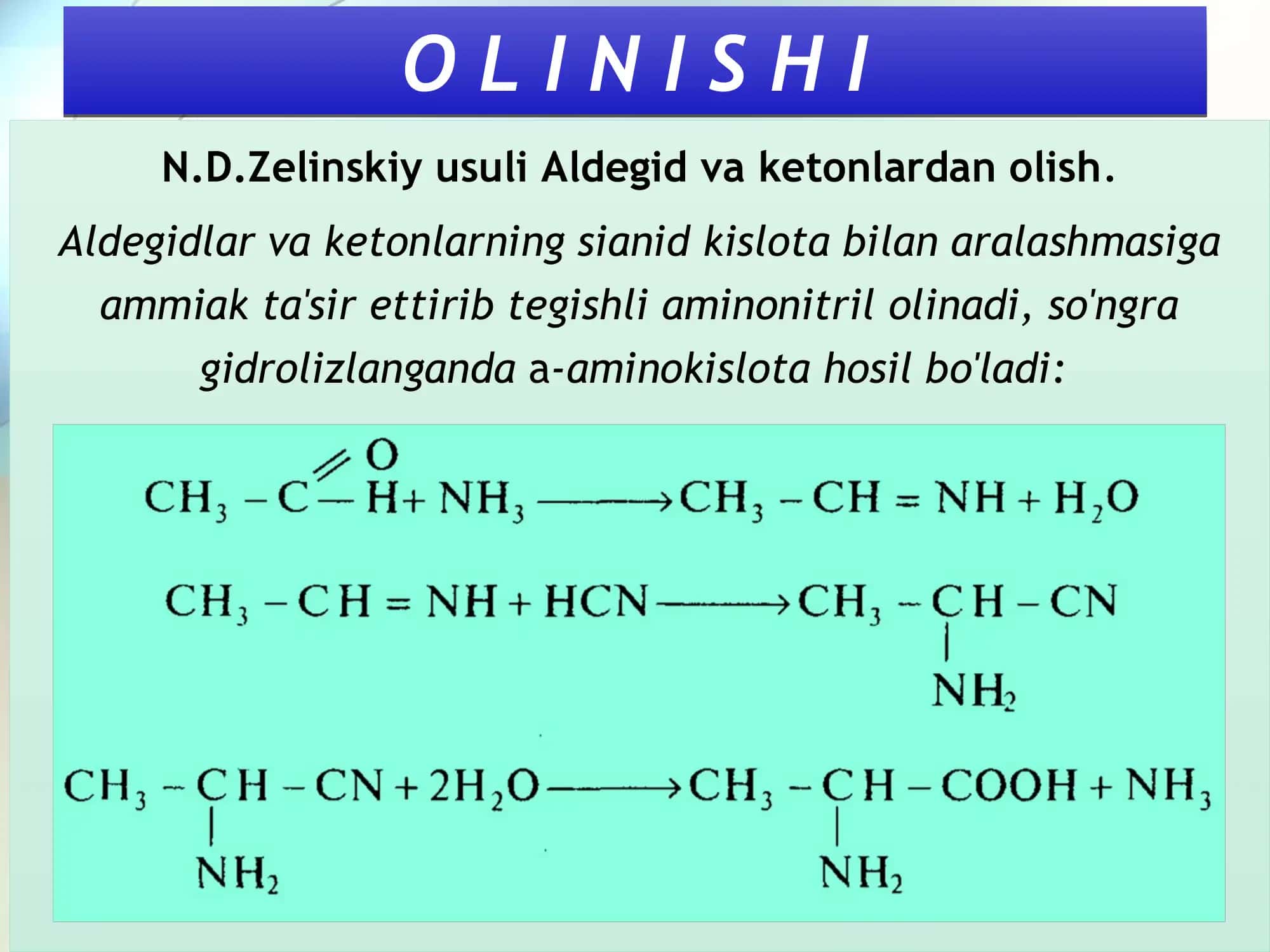 AMINO KISLOTALAR VA OQSILLAR 3
