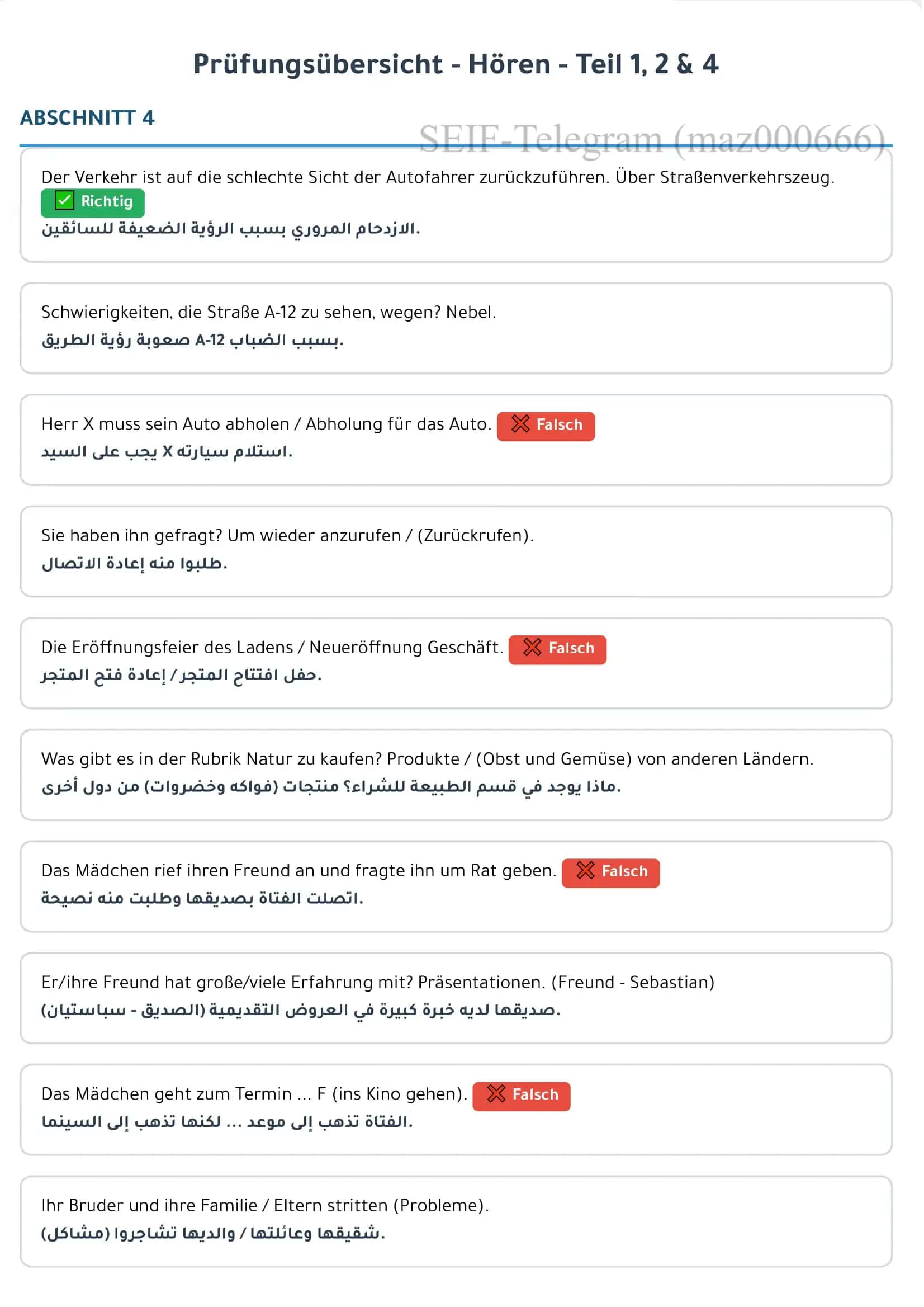 Hören (Javoblari) 3