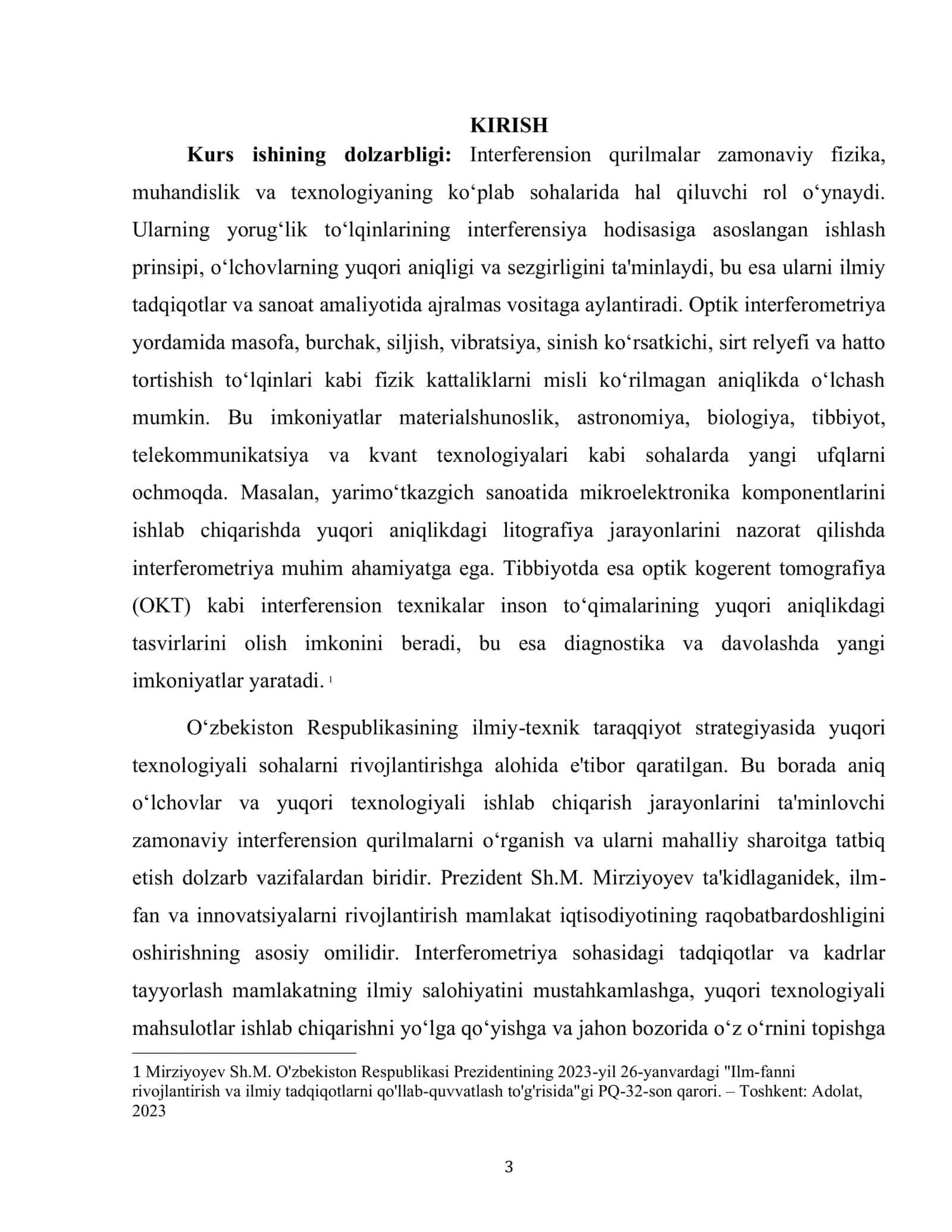 "ZAMONAVIY INTERFERENSION QURILMALAR" 3