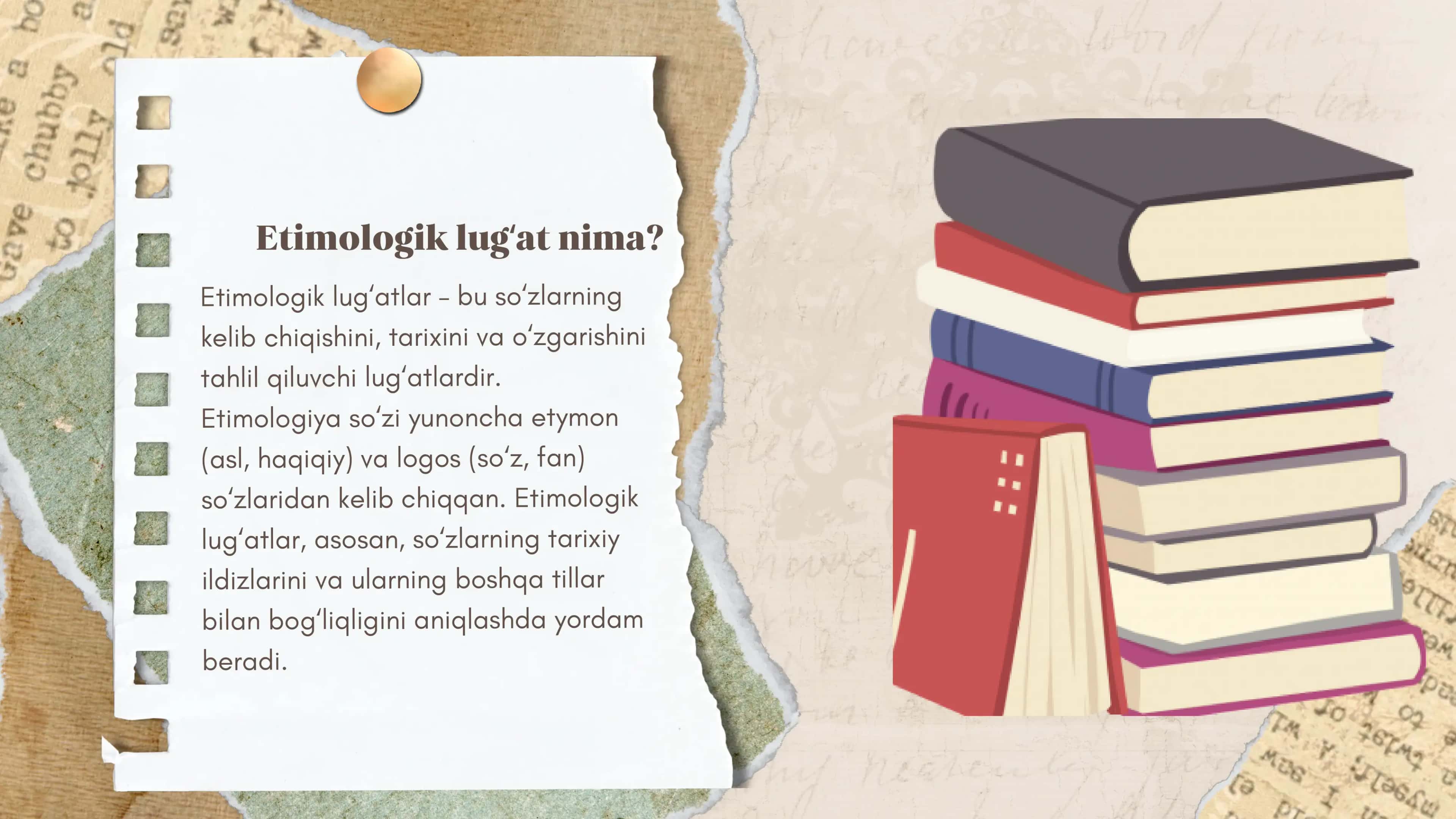 Etimologik lugʻatlar slayd 3