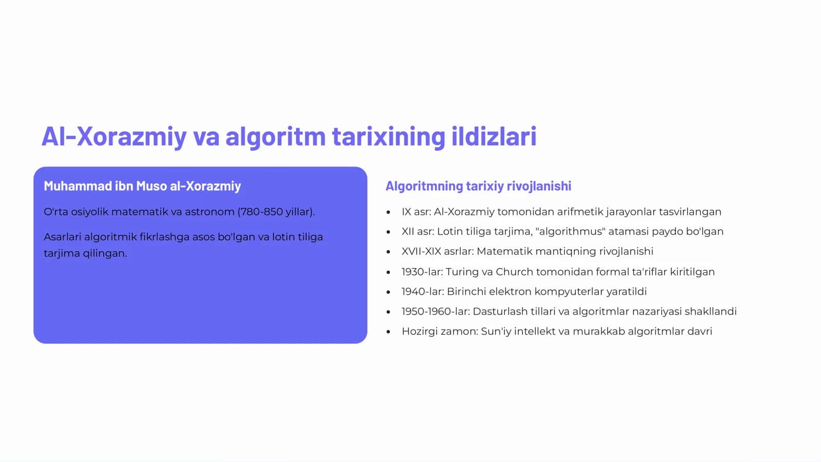 Algoritm tushunchasi 3