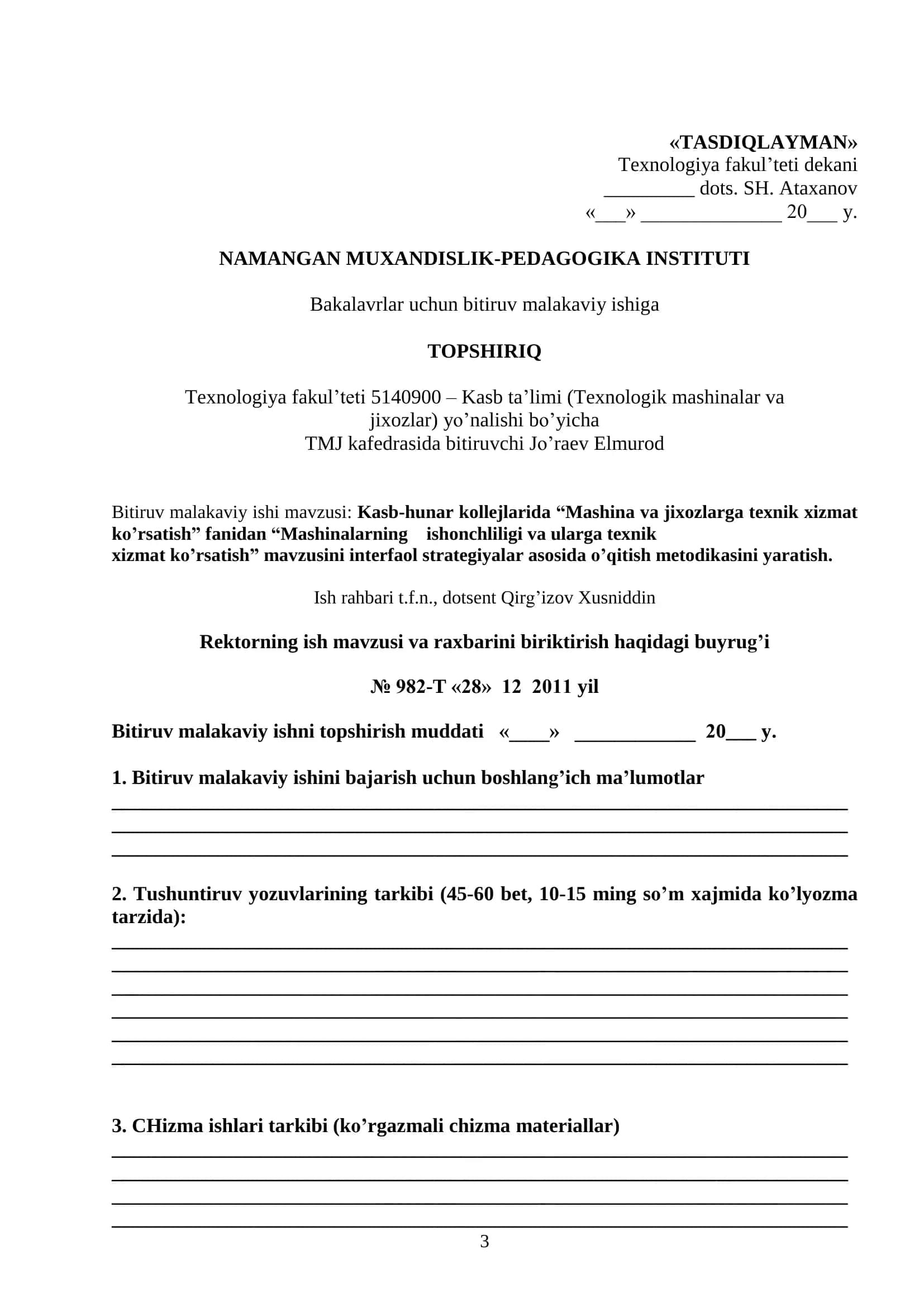 Mashina va jihozlarga texnik xizmat ko'rsatish 3