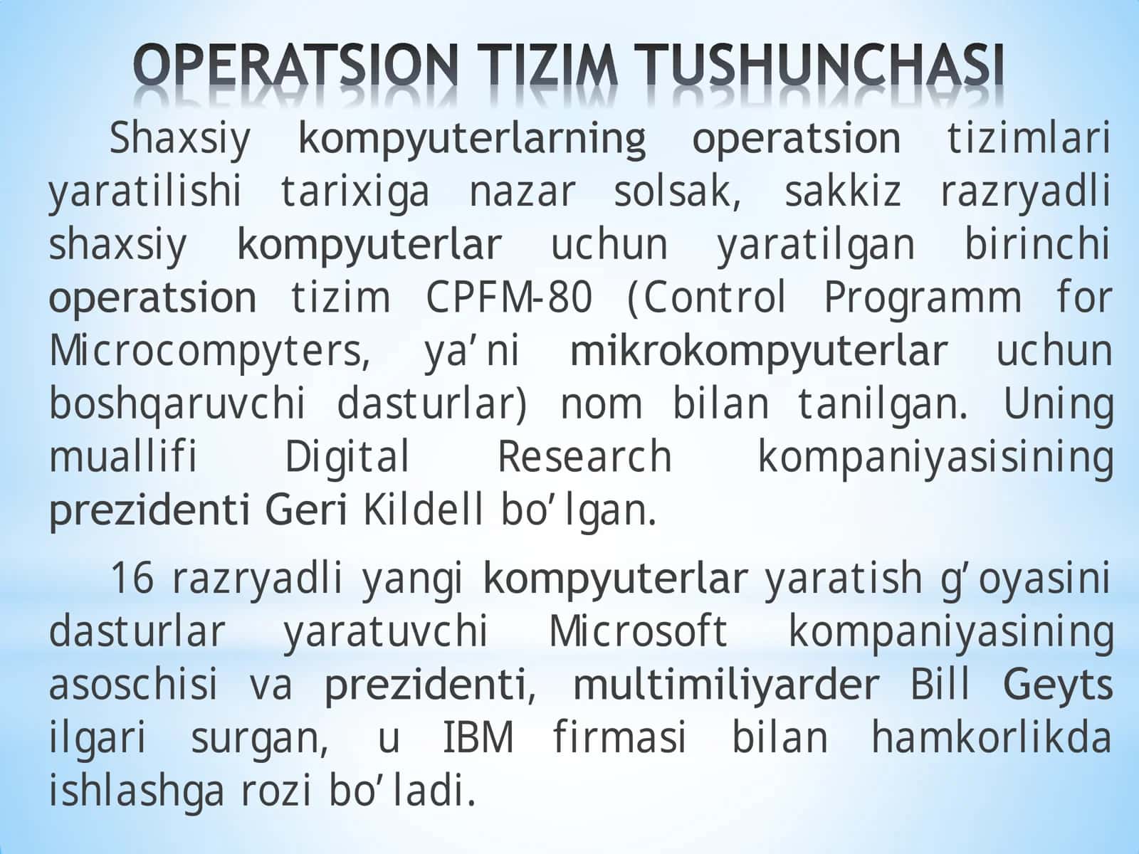 Operatsion tizim 3