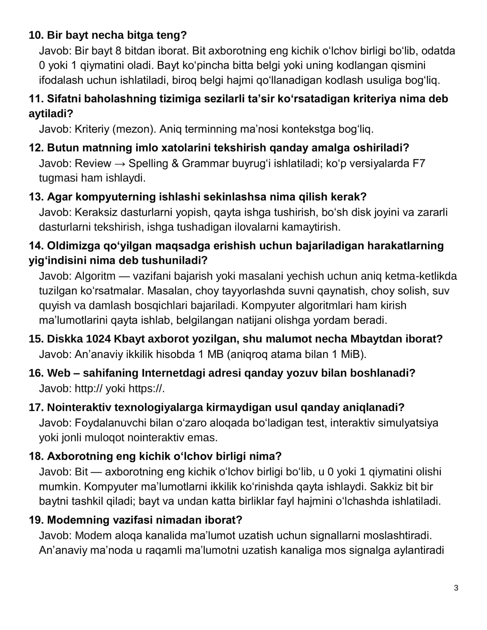 ARGOS Informatika fanidan 290 ta savol-javob | 2027 3