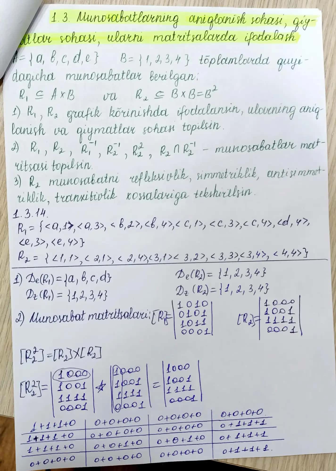To'plamlar ustida amallar 3
