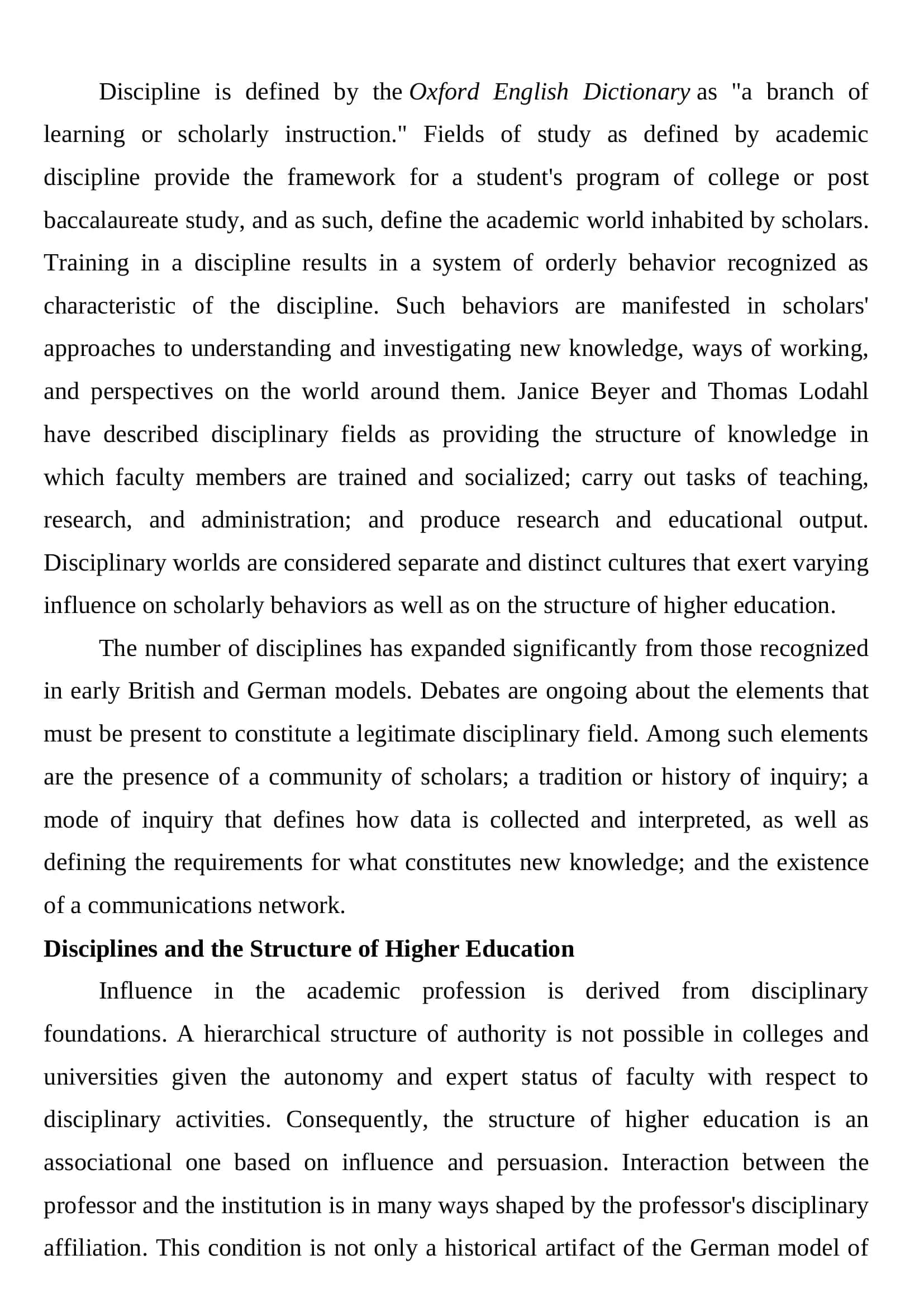ACADEMIC DISCIPLINES 3