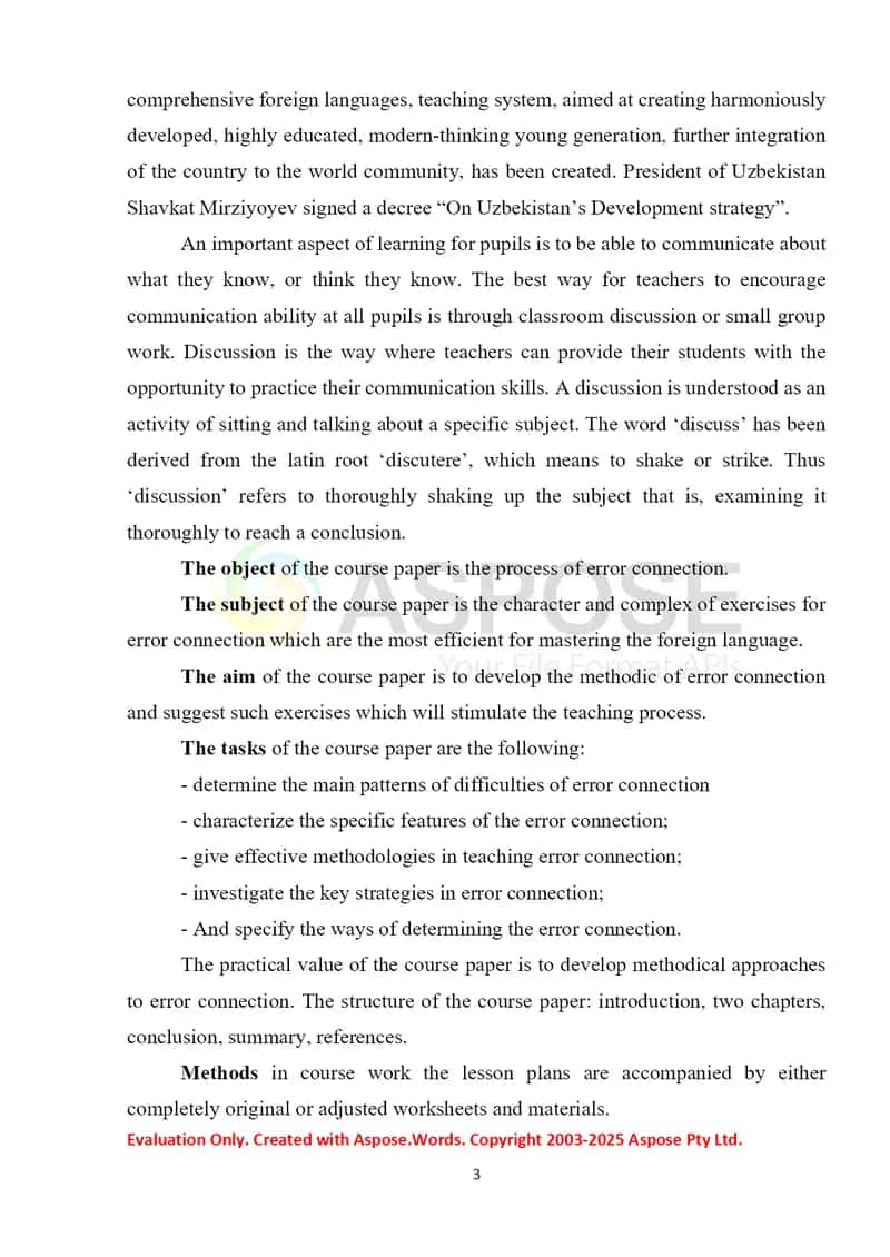 Error Correction Techniques in the EFL Class 3