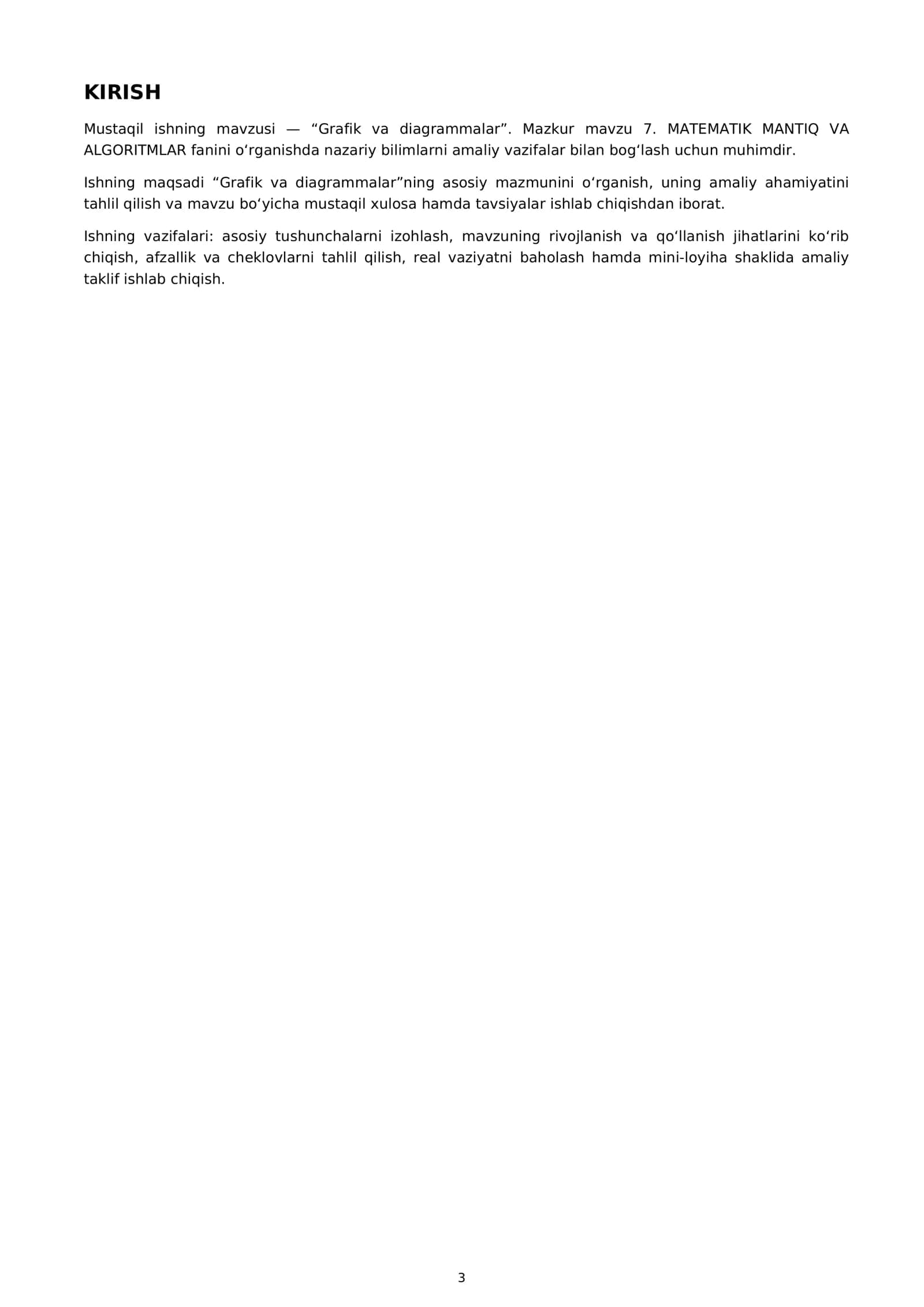Grafik va diagrammalar 3