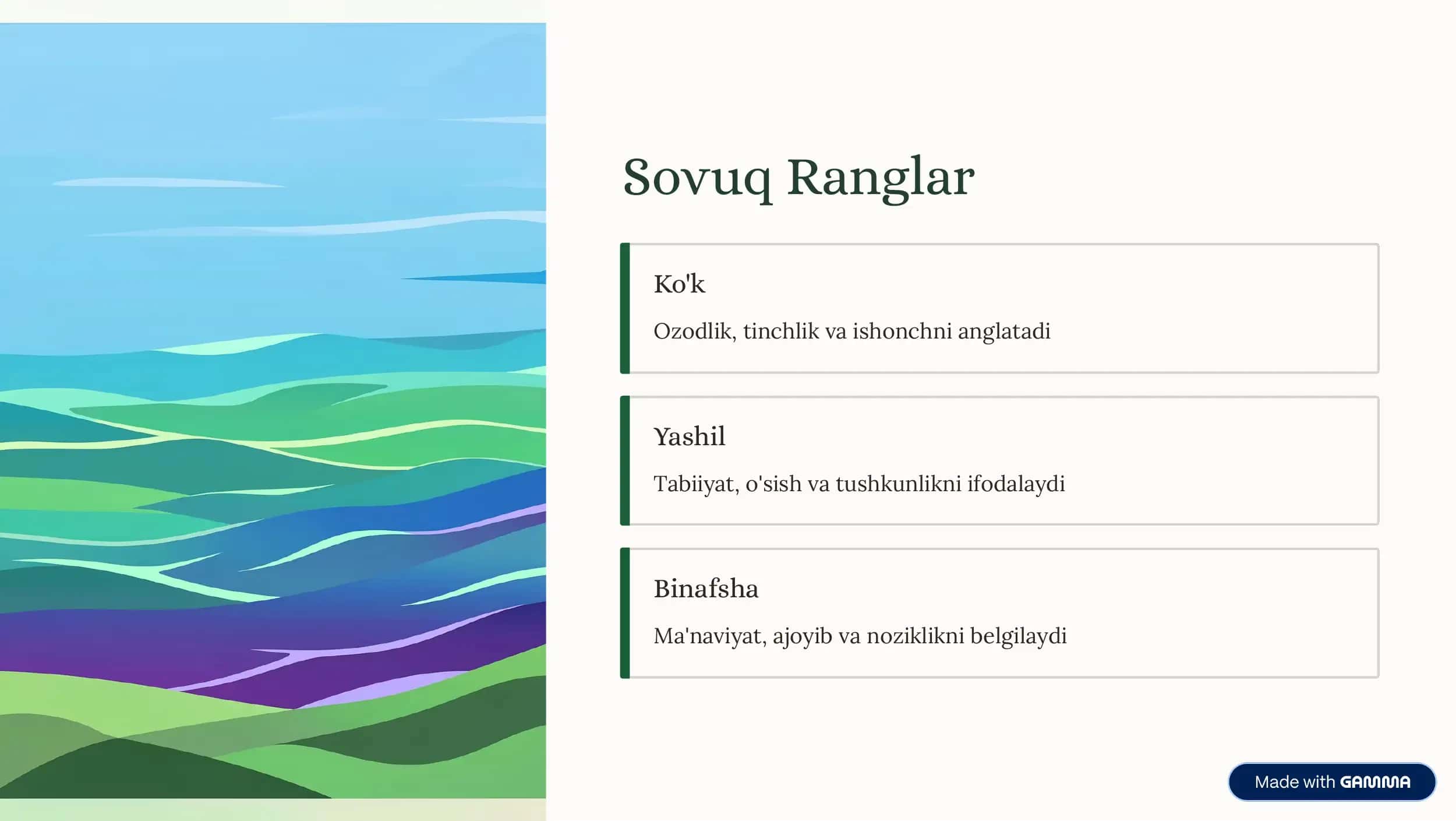 Issiq va Sovuq Ranglar 3