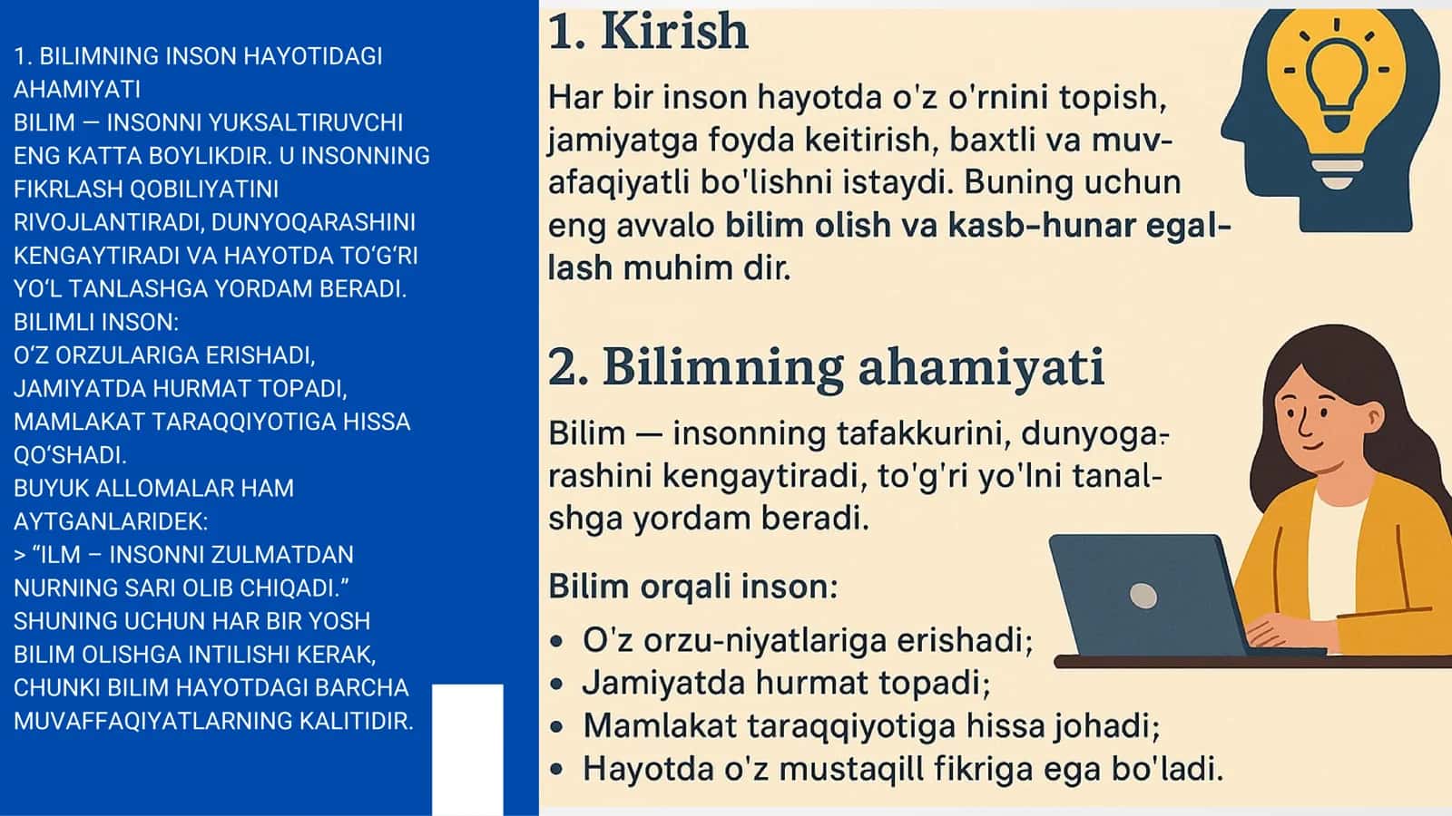 Bilim ol, kasb-hunar tanla 3