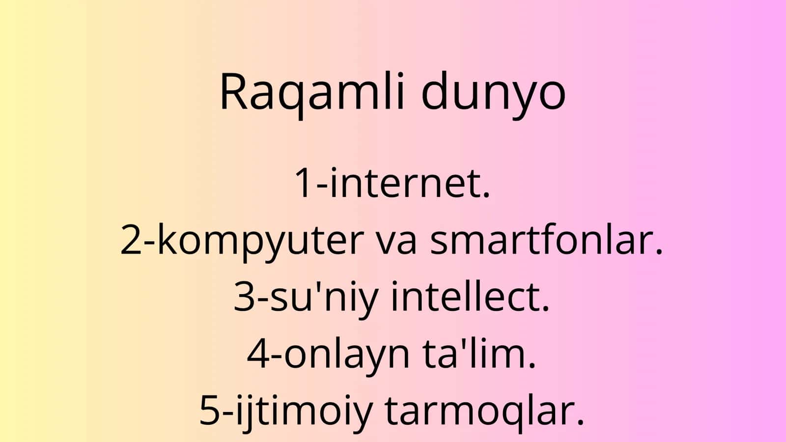Media savodxonlik va raqamli Dunyo tarbiyasi 3