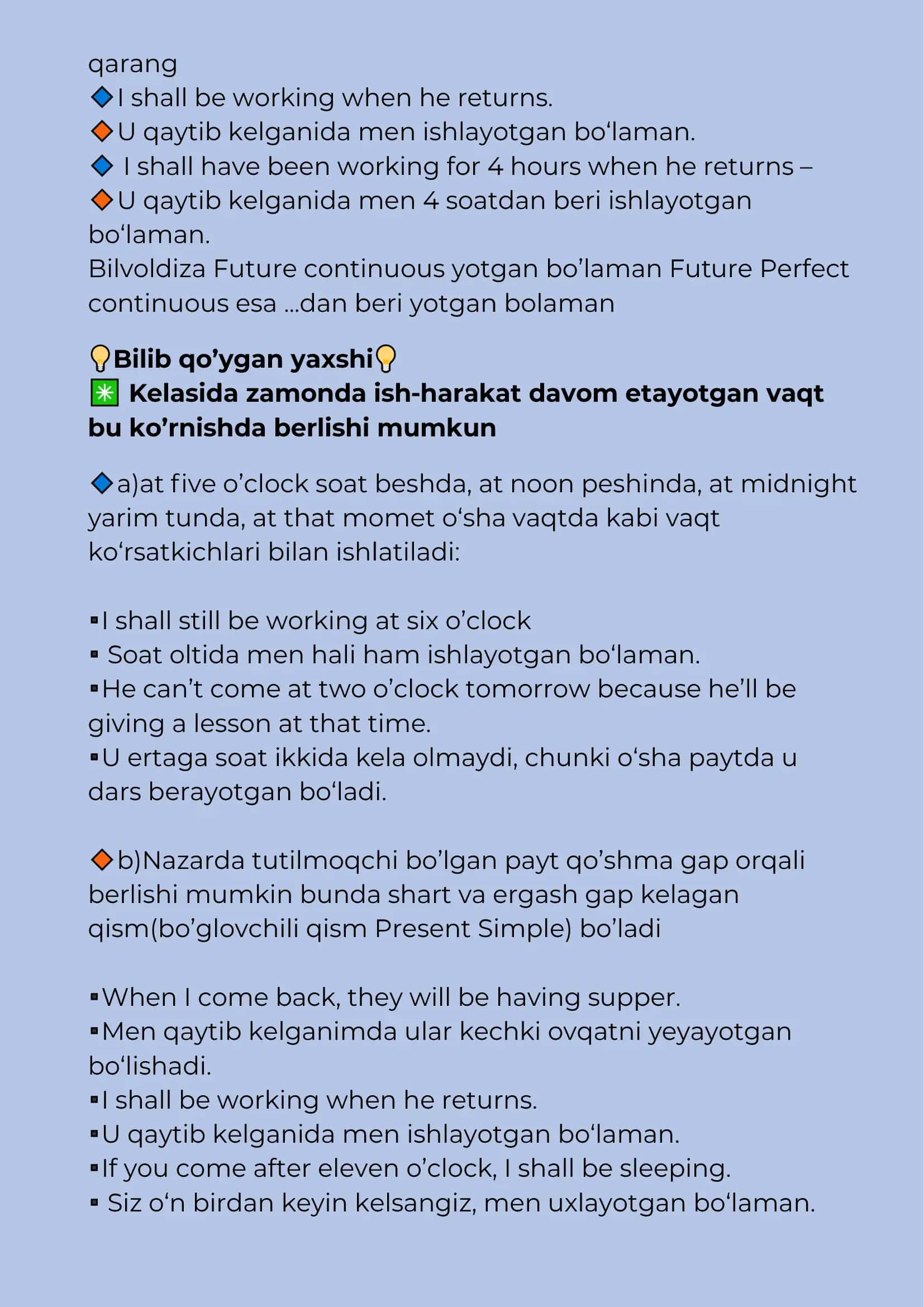 Future continuous 3