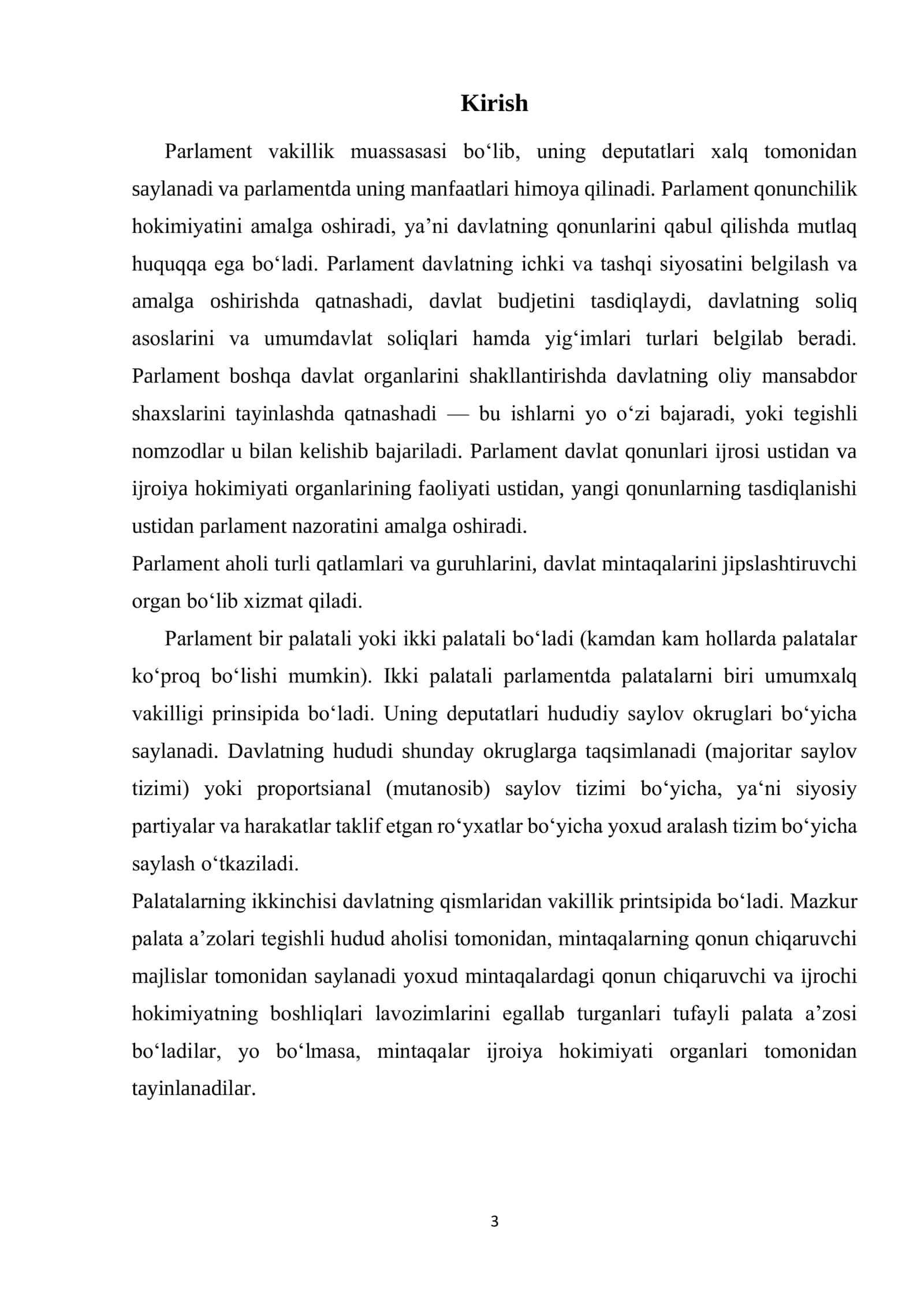 O'zbekiston Respublikasi parlament faoliyati 3