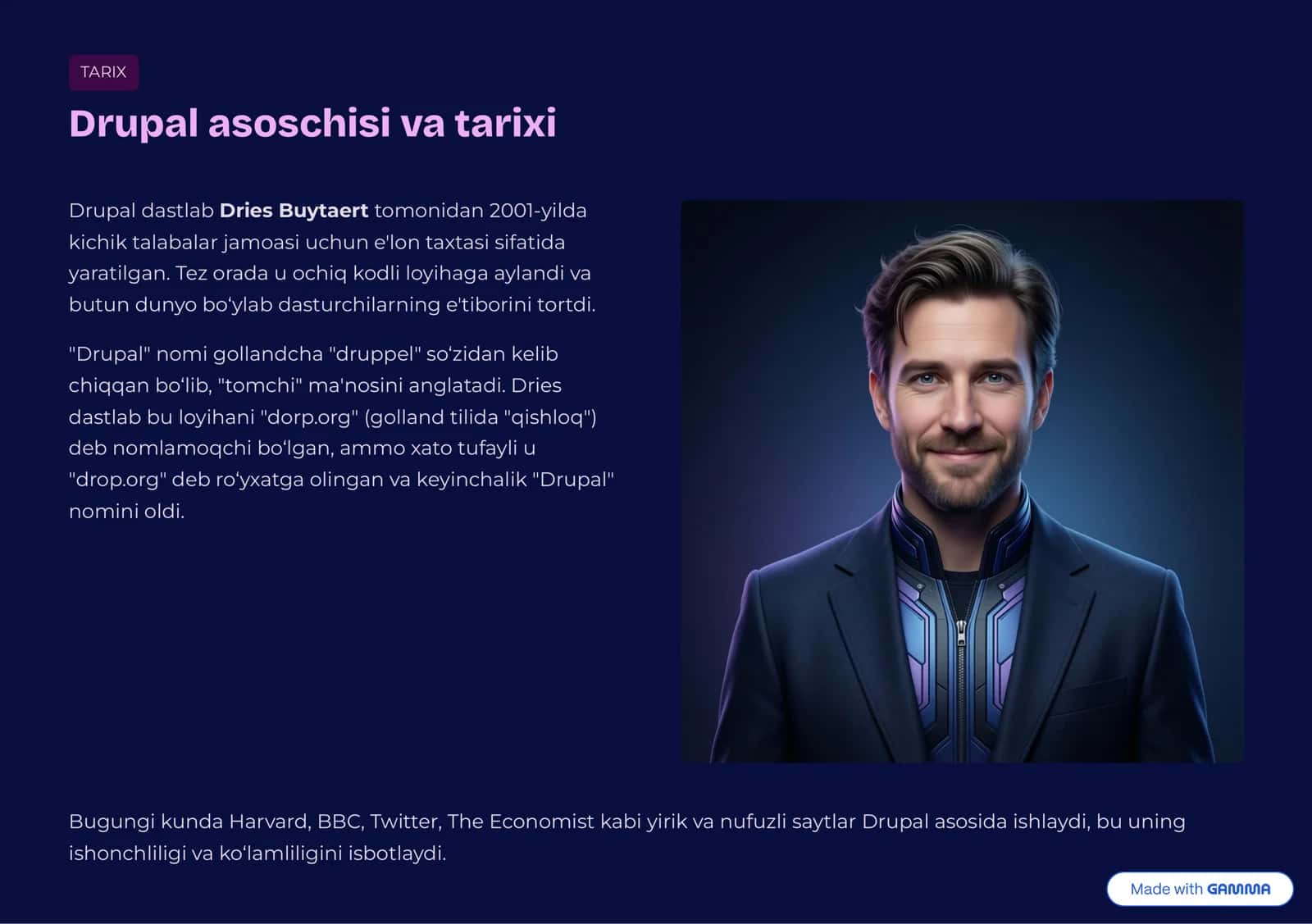 Drupal va DIAFAN Zamonaviy_Veb_Dasturlashda_CMS_Tanlovi 3