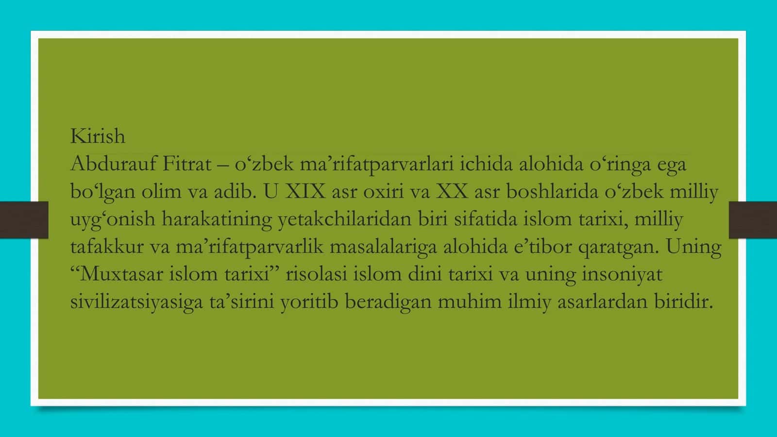 Muxtasar Islom tarixi risolasi 3