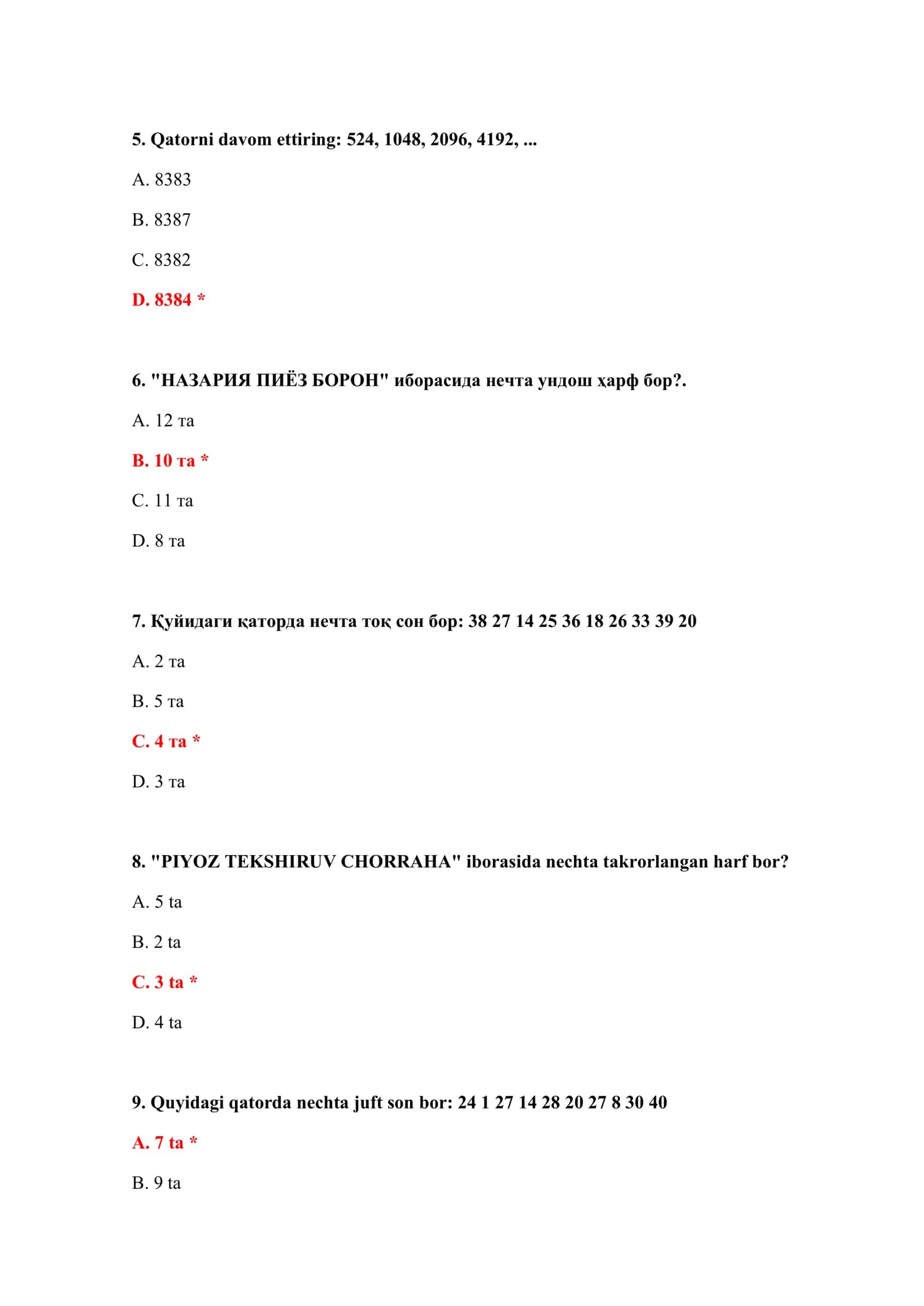 BOJXONA IQ TEST DOCX 3